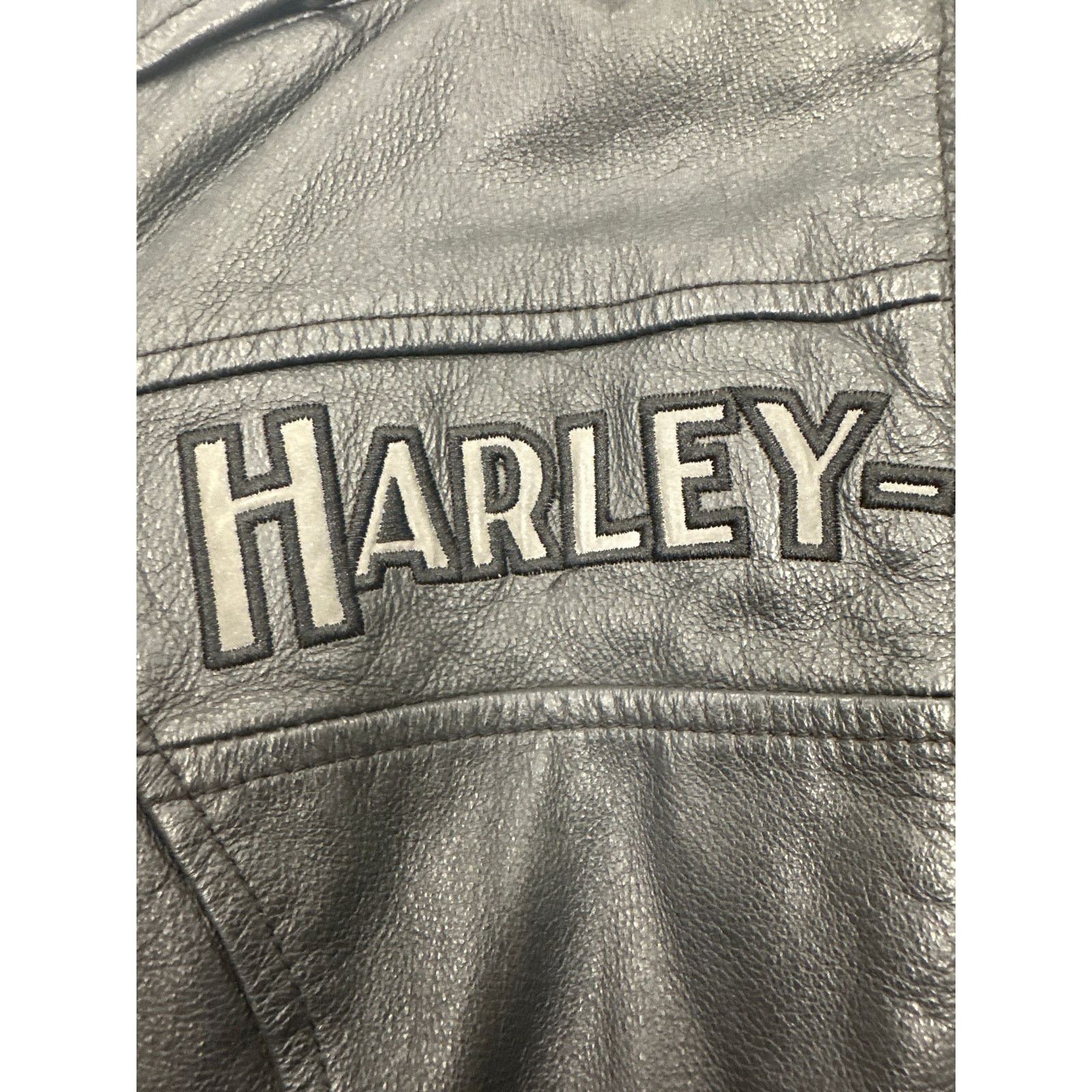 Harley Davidson Harley Davidson Leather Jacket Black Coat Small Riding Gear Size S / US 4 / IT 40 - 4 Thumbnail