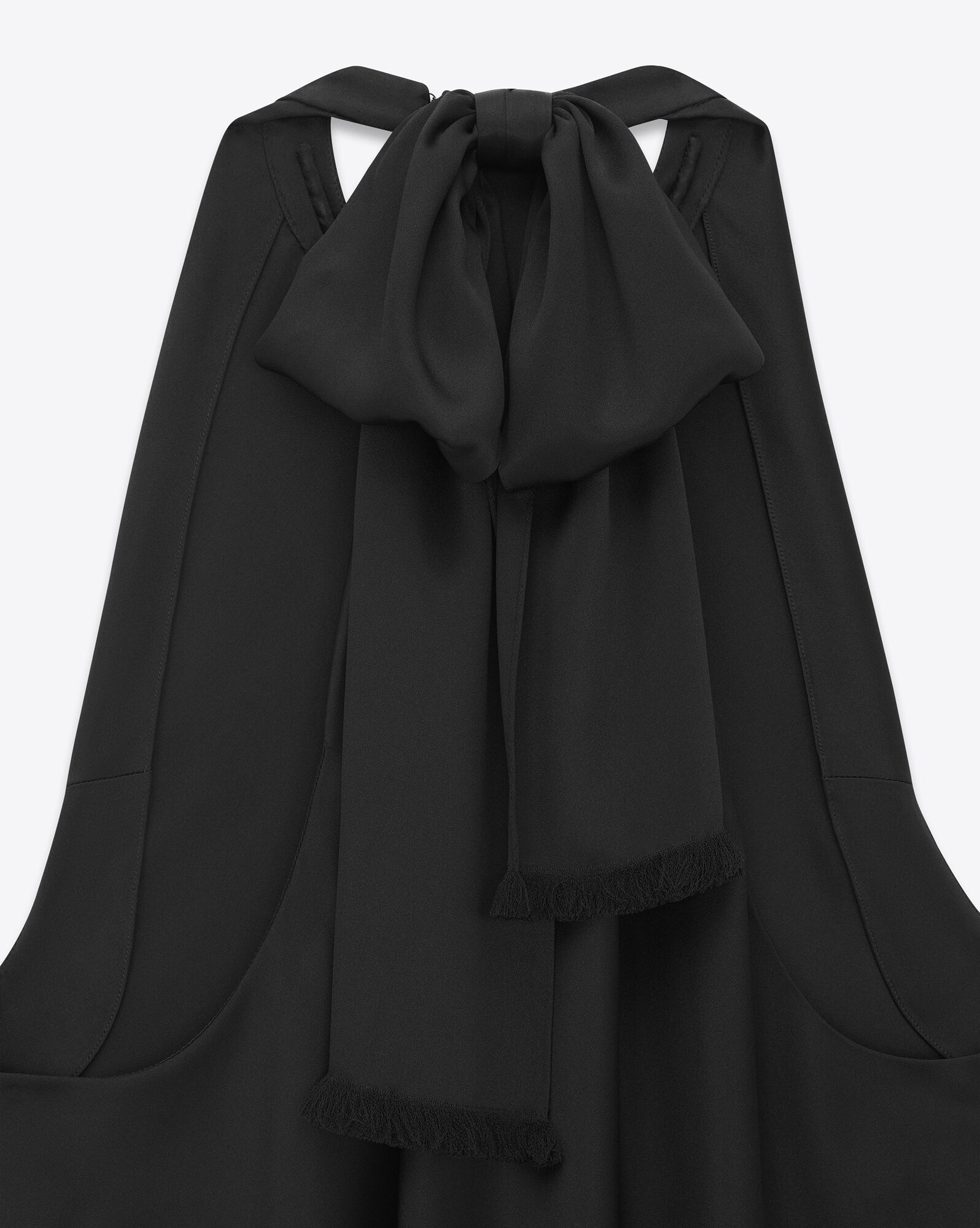 Saint Laurent Paris o1s1wg110125 760421 Lavallière-Back Blouse Crepe Satin Size US XS / EU 42 / 0 - 3 Thumbnail