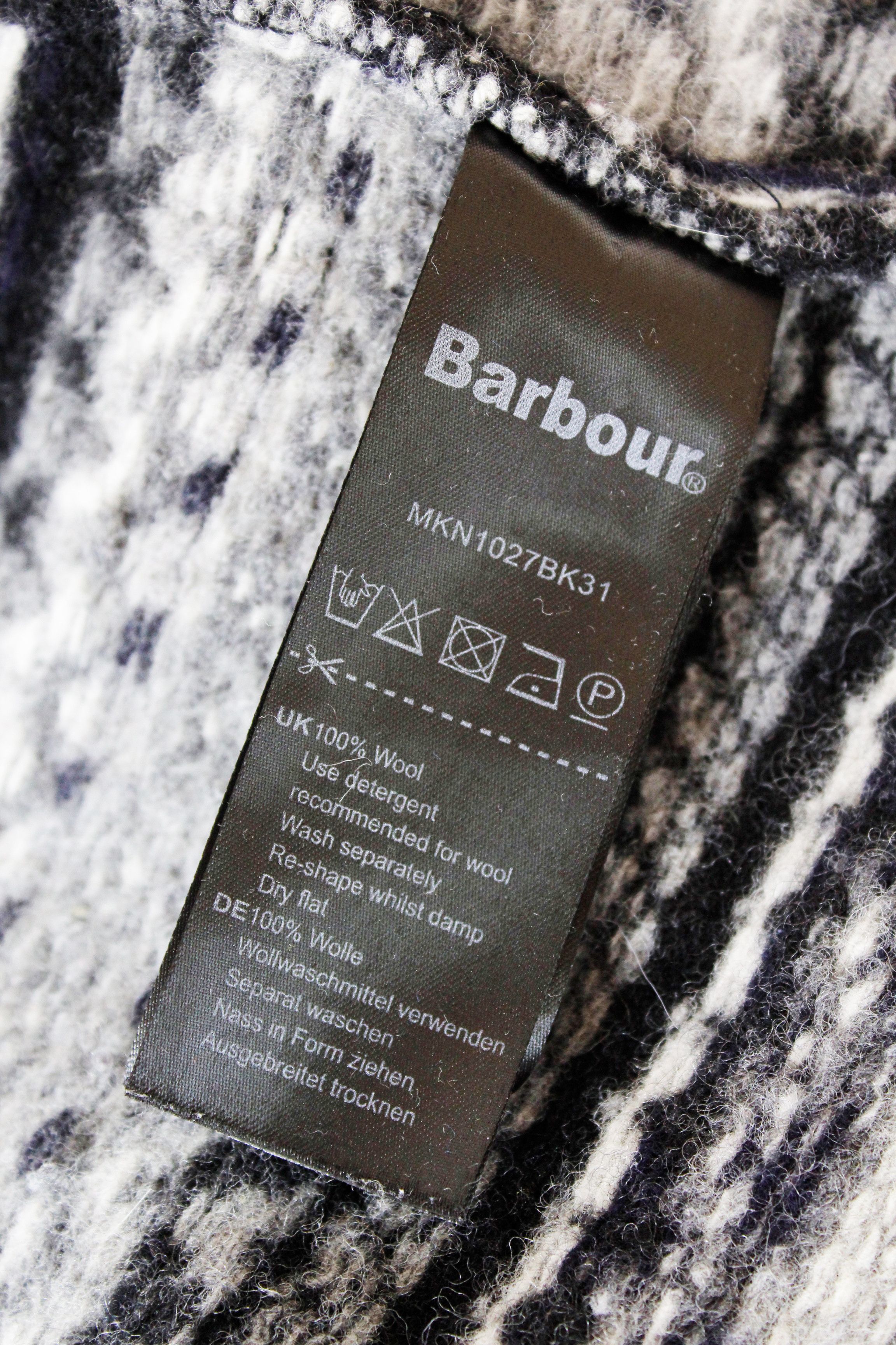 Barbour Barbour Case Fair Isle Crew Knit Black Wool Sweater Size US S / EU 44-46 / 1 - 6 Thumbnail