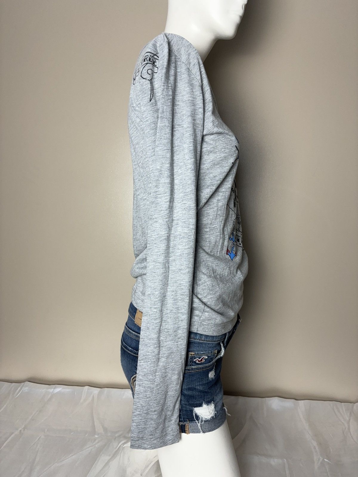 Vintage Vintage Tattoo Printed Girl Woman Long Sleeve T-Shirt Top Size M / US 6-8 / IT 42-44 - 8 Thumbnail