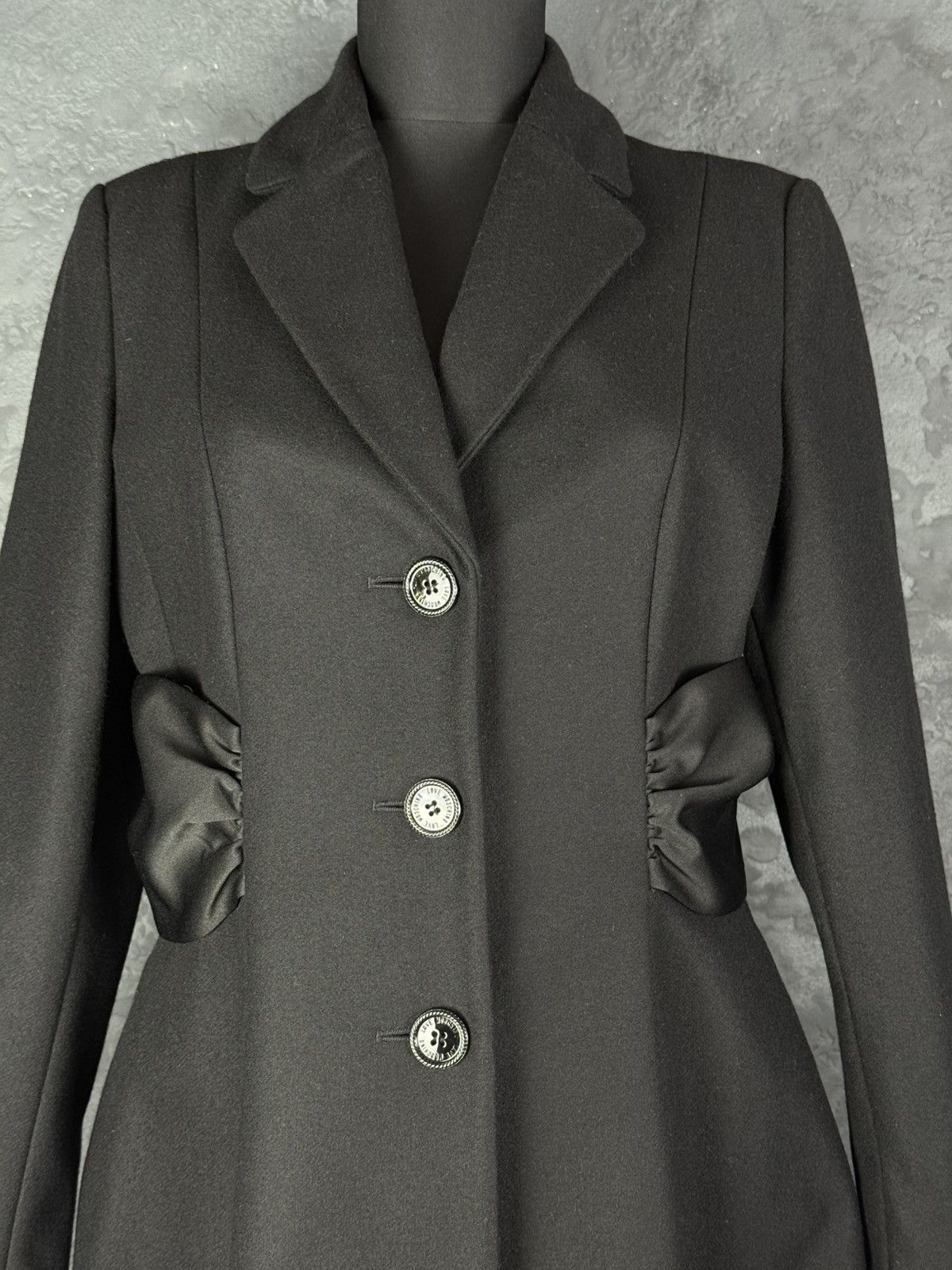Love Moschino Love Moschino Black Wool Jackets & Women's Coat Size M / US 6-8 / IT 42-44 - 7 Thumbnail