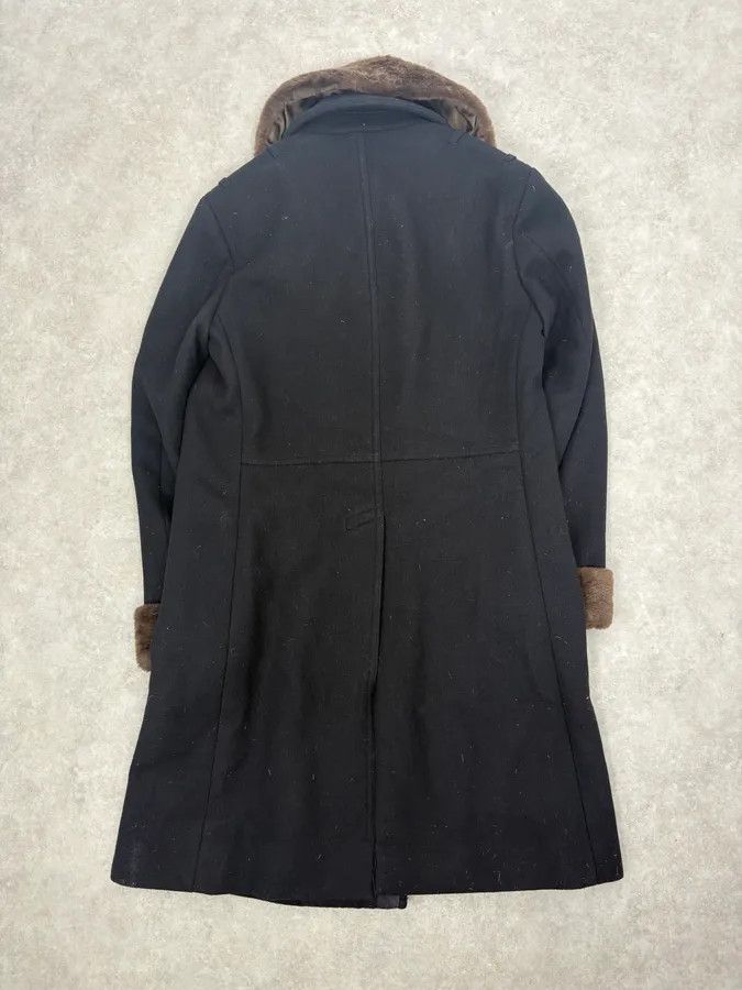Marc Jacobs 2010s Marc Jacobs Black Detachable Fur Wool Long Coat Size US M / EU 48-50 / 2 - 6 Thumbnail