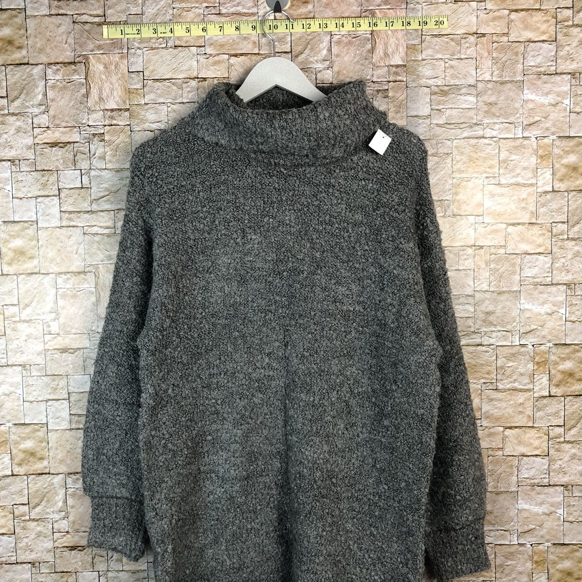 GU × Homespun Knitwear × Vintage GU Grey vintage long Knitwear #A1090 Size US S / EU 44-46 / 1 - 2 Thumbnail