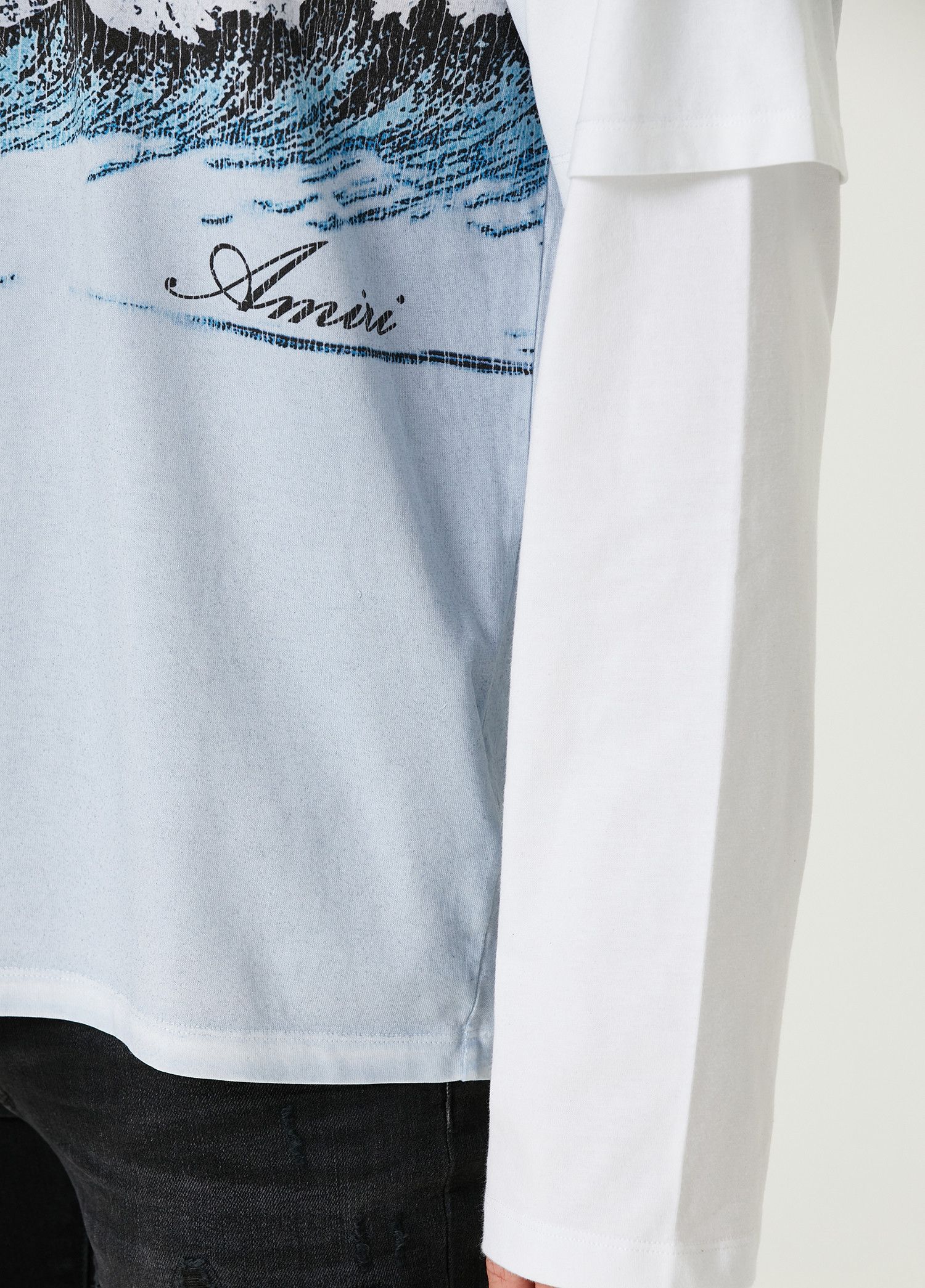 Amiri o1s1wg110825 Vintage Wave Layered T-Shirt in Blue Size US L / EU 52-54 / 3 - 6 Thumbnail