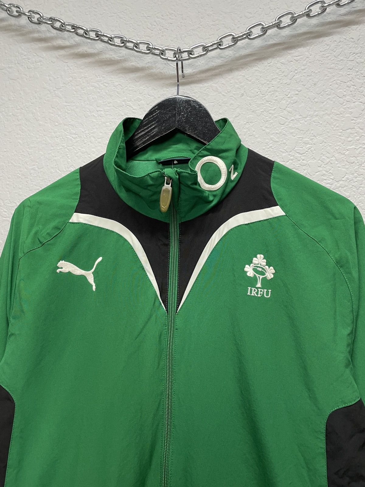 Puma Vintage 00s Puma Ireland Rugby Track Jacket IRFU Size US S / EU 44-46 / 1 - 5 Thumbnail