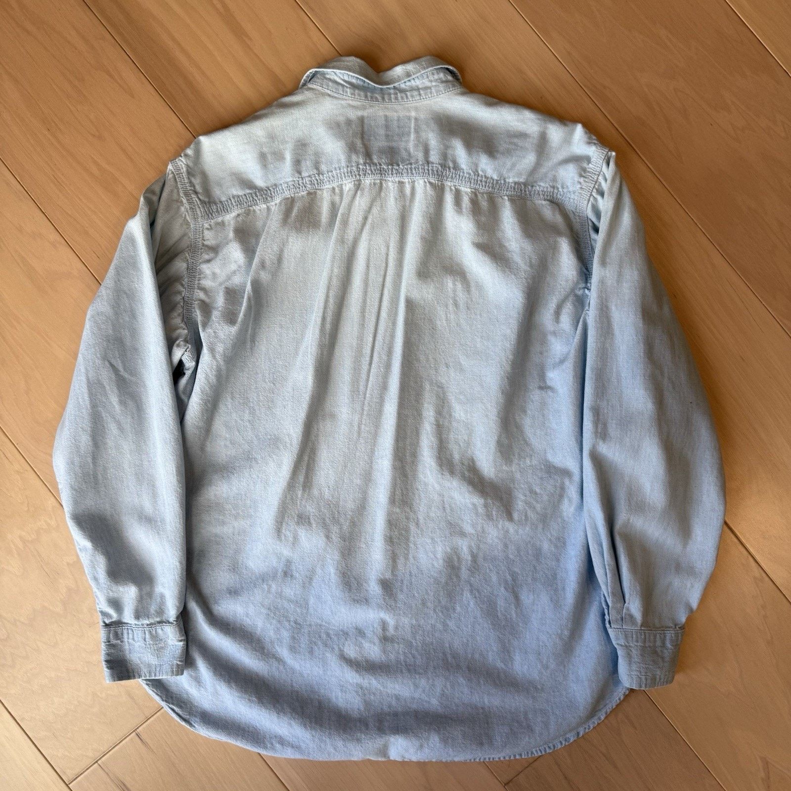 Polo Ralph Lauren × Vintage Vintage Polo Ralph Lauren Chambray Shirt Wmn 12 Blue Light Size XL / US 12-14 / IT 48-50 - 7 Thumbnail