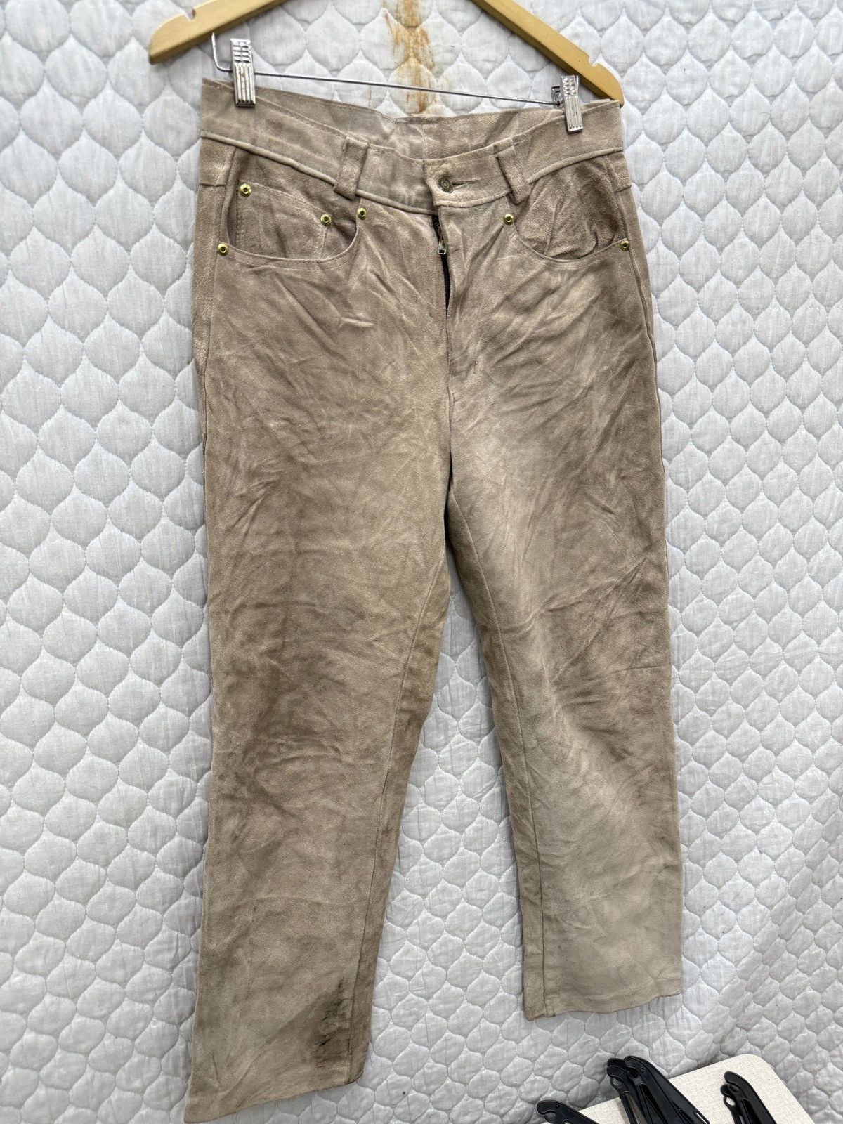 Schott 🔥🔥🔥STEALS VTG SCHOTT BROSS LEATHER PANTS Size US 31 - 3 Thumbnail