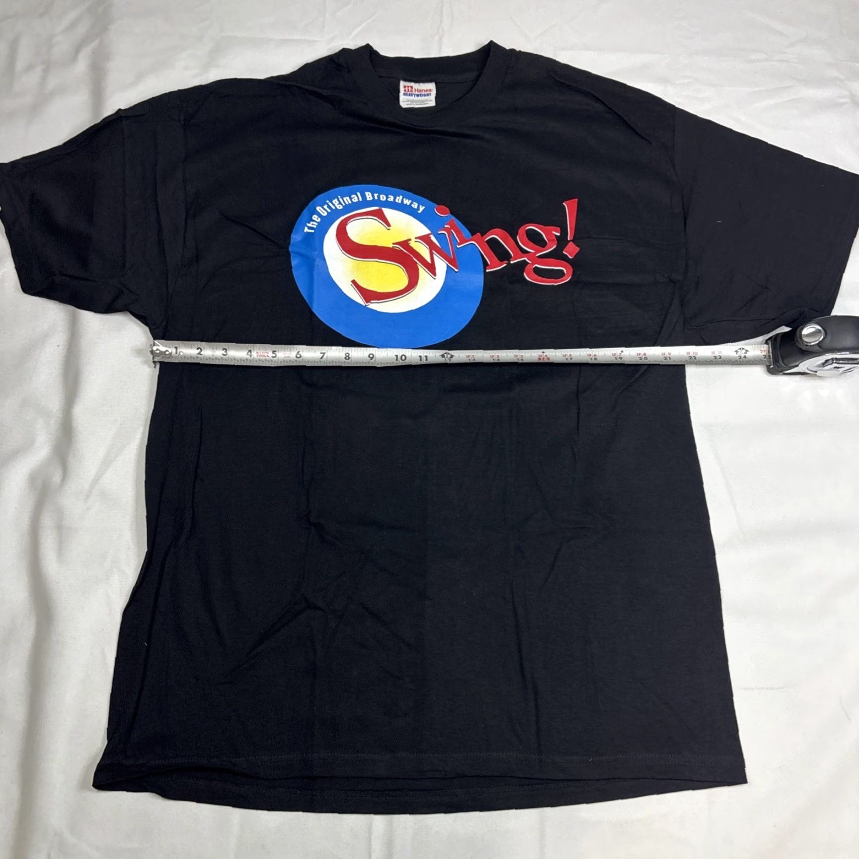 Hanes Hanes Heavyweight T-Shirt Men XL Black Swing The Original Broadway Vintage Mens XL Black Swing Vintage Size US XL / EU 56 / 4 - 4 Thumbnail