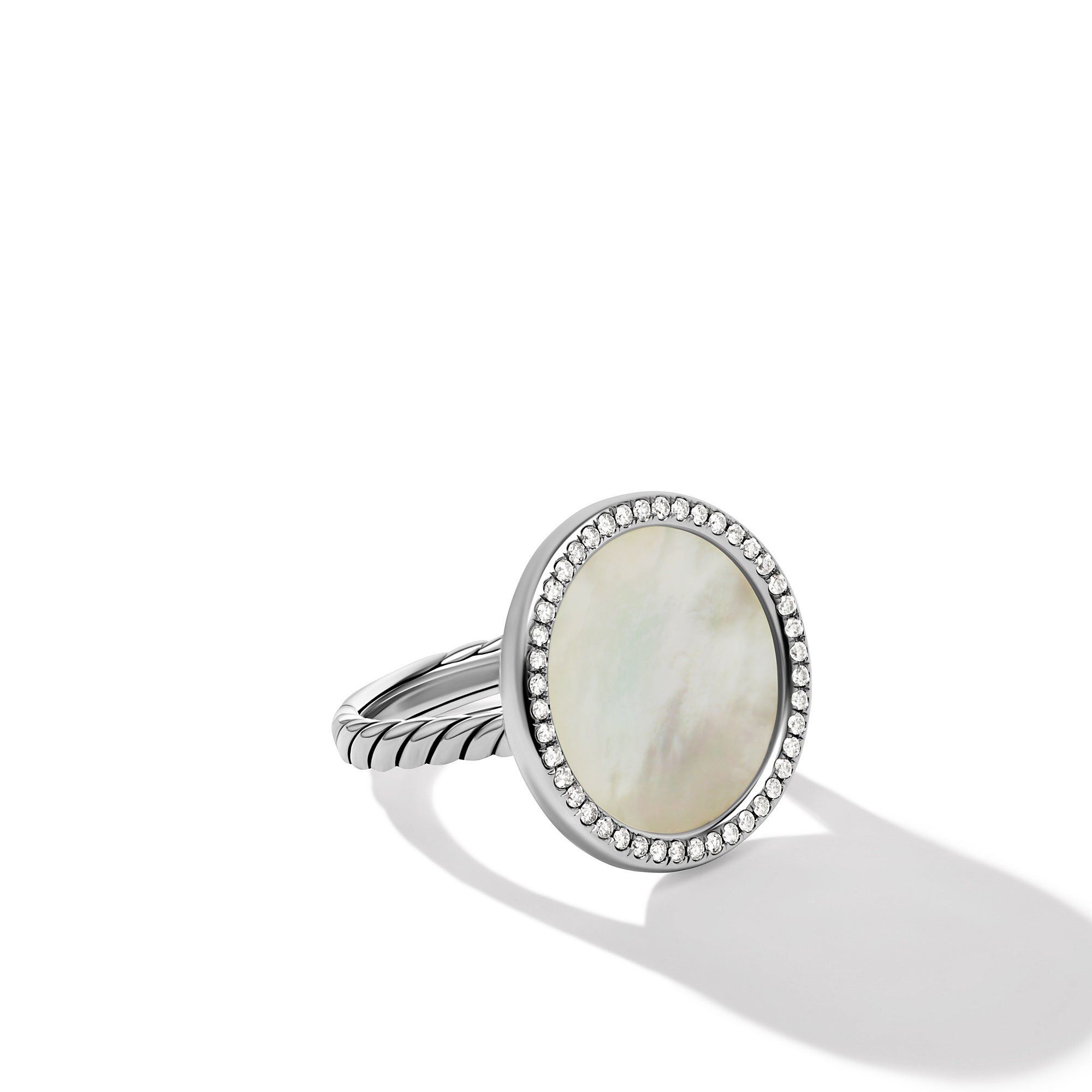 David Yurman o1w1db10325 Ring in Sterling Silver of Pearl and Diamonds Size ONE SIZE - 2 Thumbnail