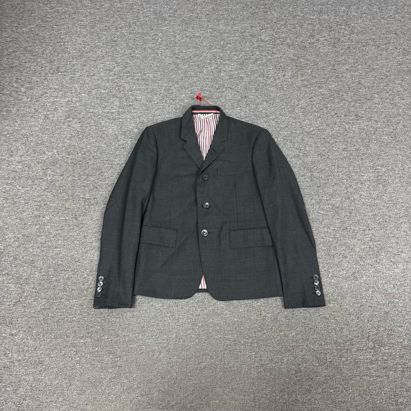Thom Browne Thom Browne Classic Gray Wool Suit Jacket Size US XS / EU 42 / 0 - 1 Thumbnail