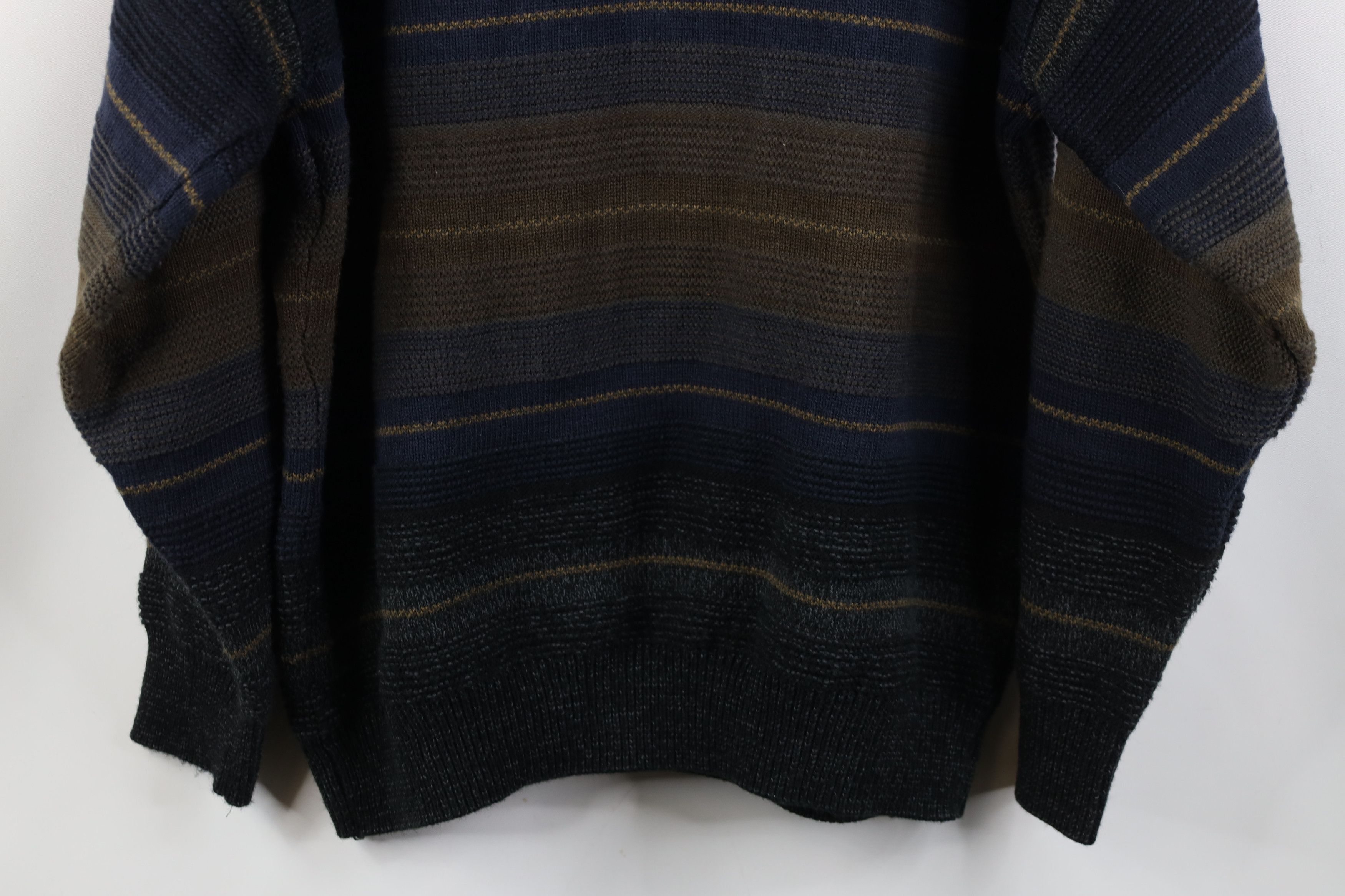Vintage Vintage 90s Streetwear Earth Tone Knit Crewneck Sweater Size US XXL / EU 58 / 5 - 10 Thumbnail