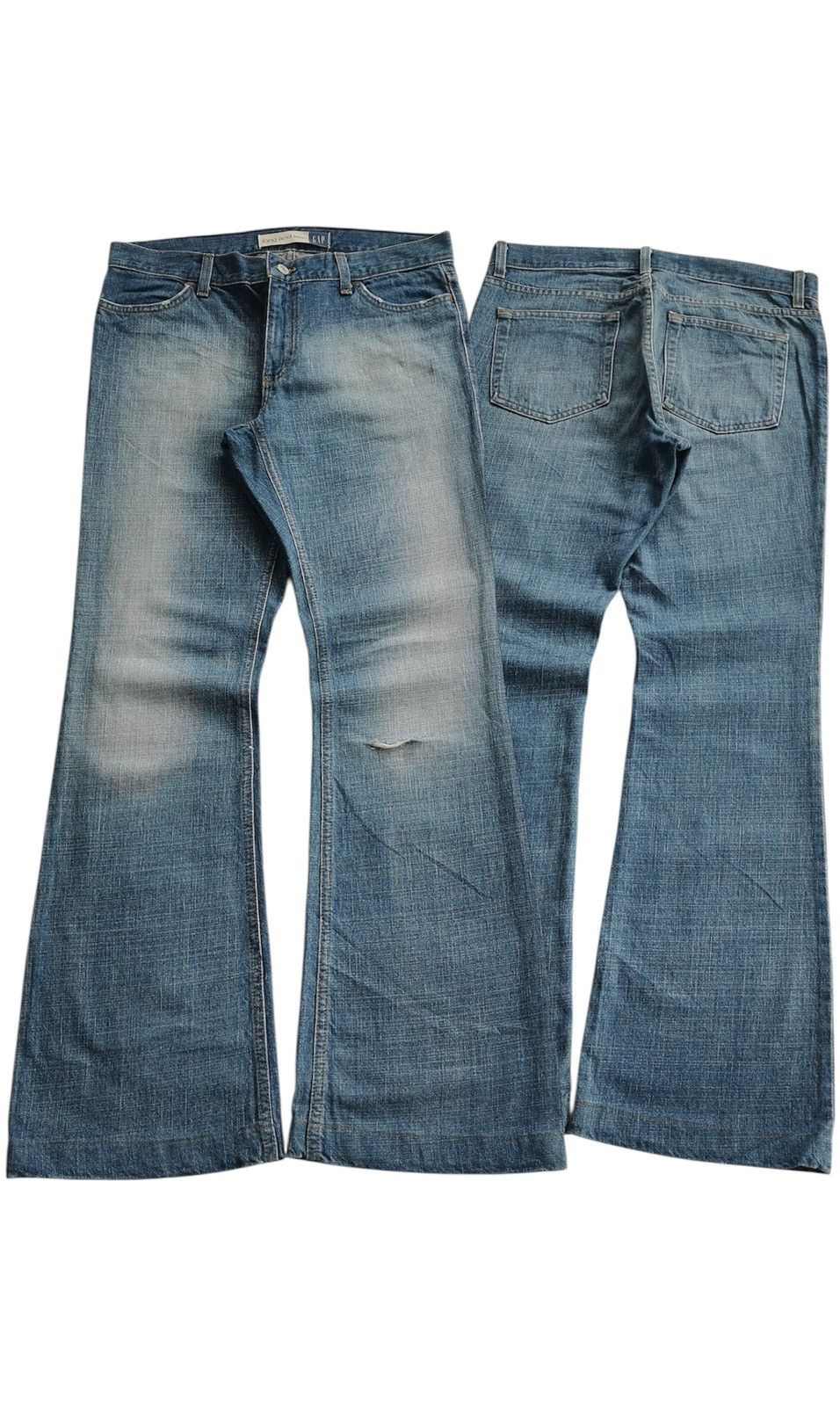 Vintage Vintage Gap USA Flared Bootcut Long Lean Jeans Size US 33 - 1 Thumbnail