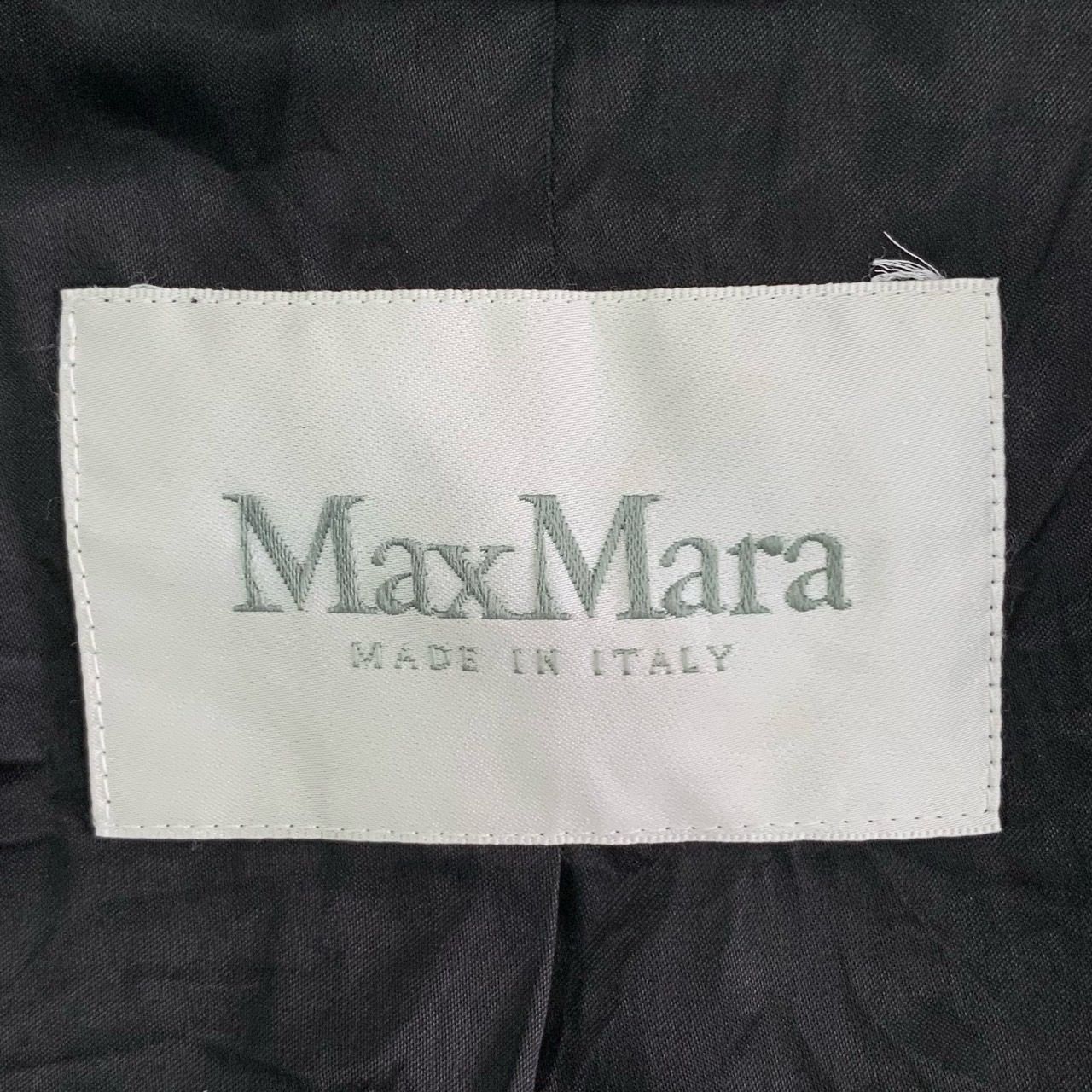 Max Mara MaxMara Black Notched Lapel Belted Wool Coat Size 36 Made In Size XS / US 0-2 / IT 36-38 - 5 Thumbnail