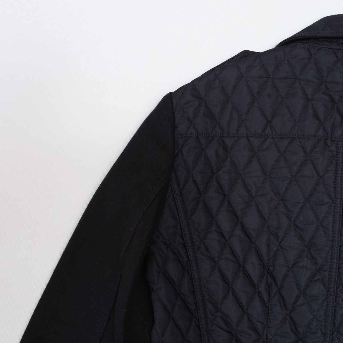 Burberry Burberry Brit Quilted Jacket With Wool Sleeve Navy Size S / US 4 / IT 40 - 16 Thumbnail