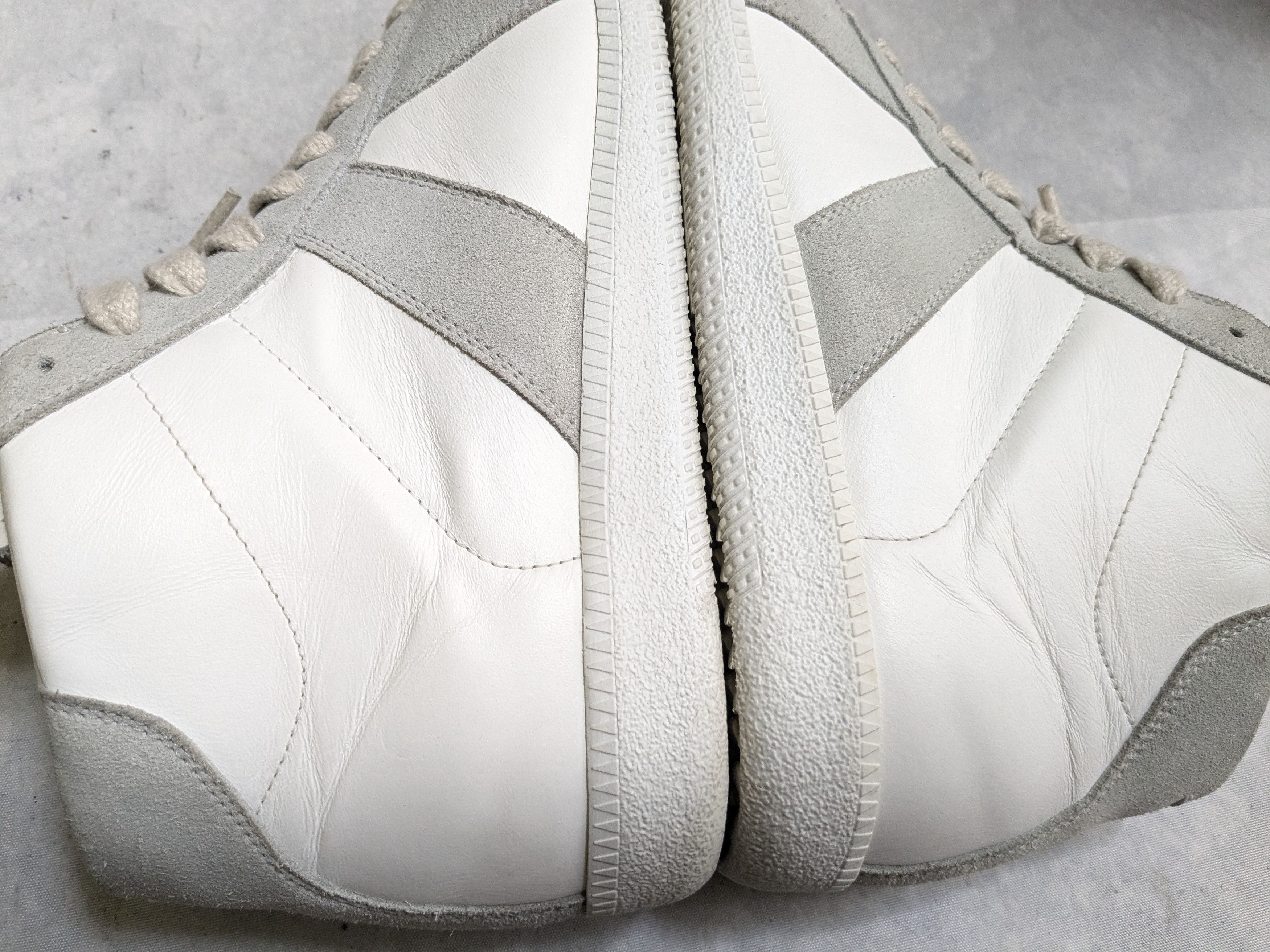 Maison Margiela Maison Margiela GAT Replica White Gray 9 42 High Tops Size US 9 / EU 42 - 13 Thumbnail