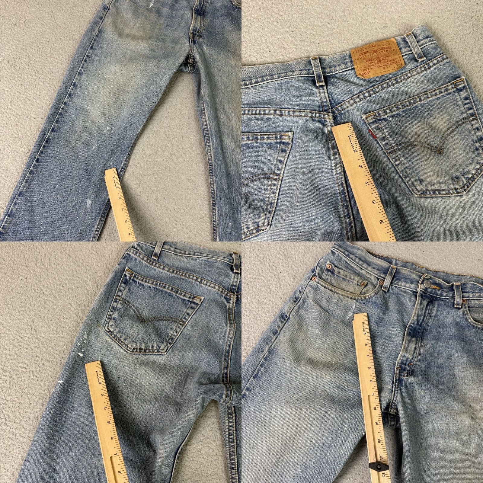 Levi's VINTAGE Levi's 505 Jeans Adult 34x30 Light Blue Straight Regular 90s Grunge Denim Jeans Mens Size US 34 / EU 50 - 9 Thumbnail
