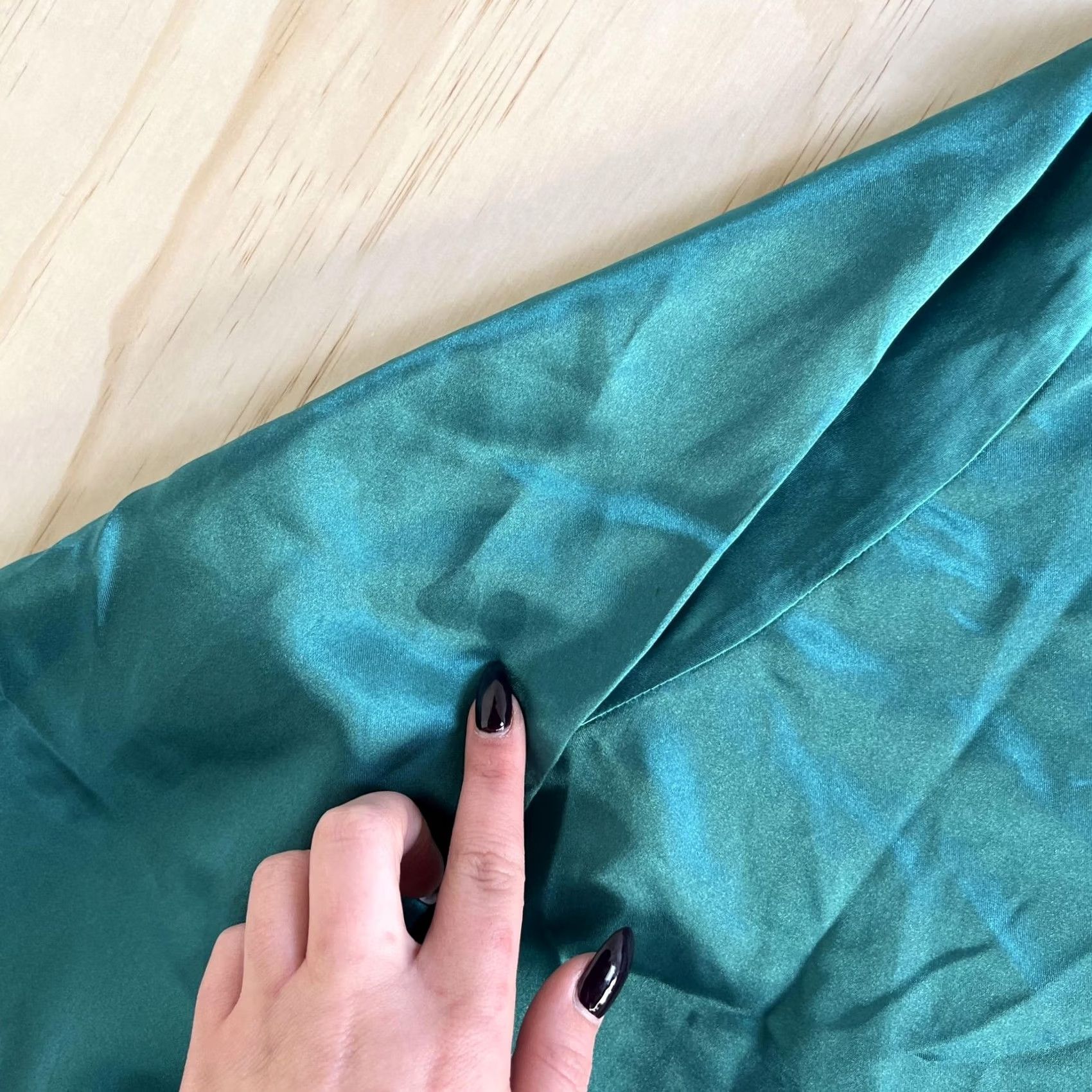 Vintage Satin Pajama Set Womens Large Green Button Front Long Sleeve 2 Piece Sleepwear Size L / US 10 / IT 46 - 4 Thumbnail