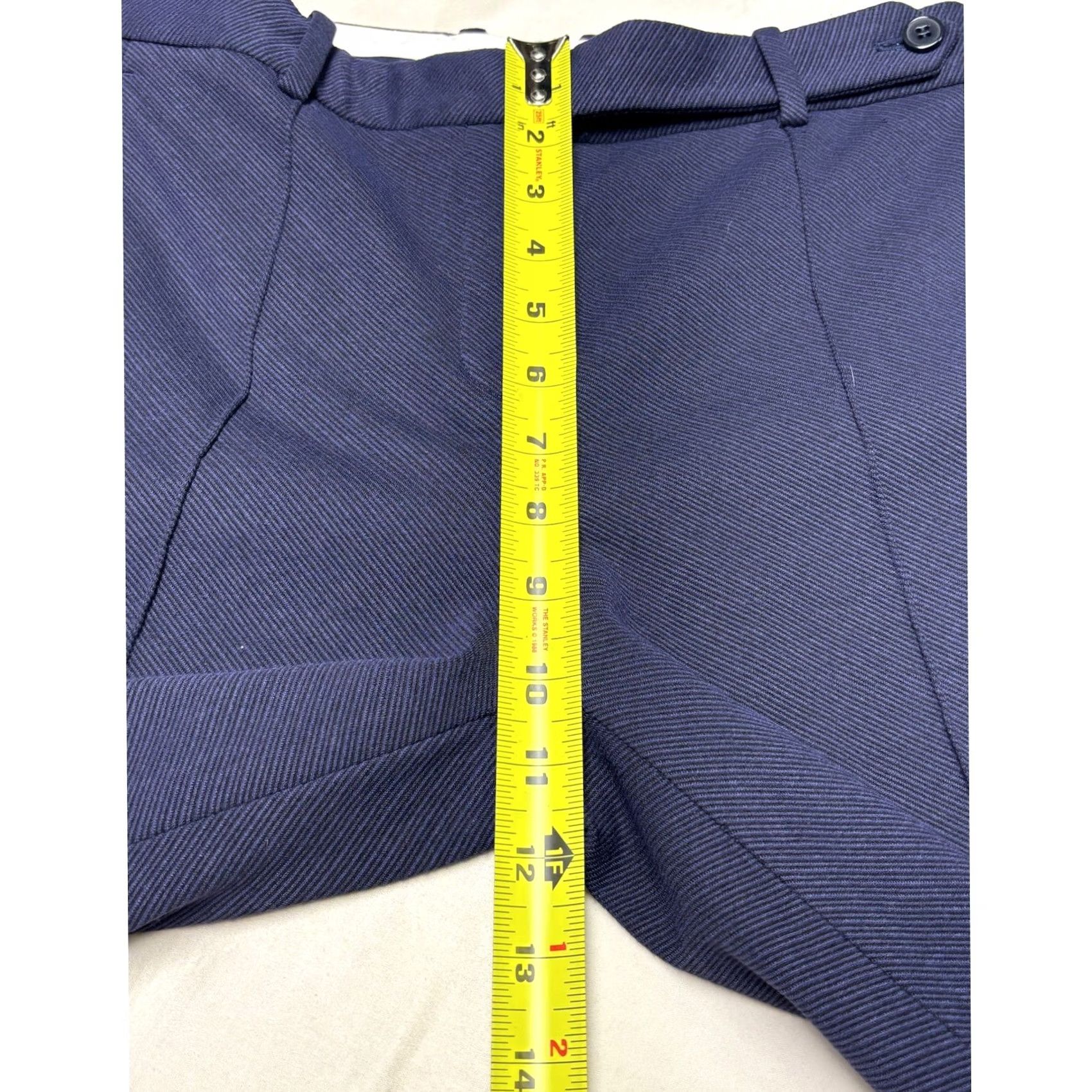 Theory Theory Womens Pintuck Knit Twill 2 Navy Straight Leg Trousers Pants 6 W28 L27 Size 28" / US 6 / IT 42 - 7 Thumbnail