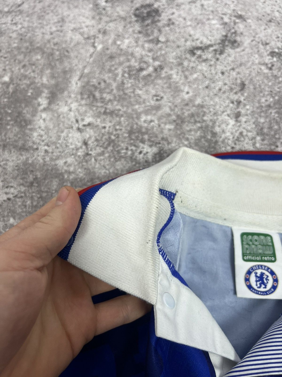 Other Chelsea FC Score Draw Retro Jersey 90s Commodore Vintage Size US S / EU 44-46 / 1 - 18 Thumbnail