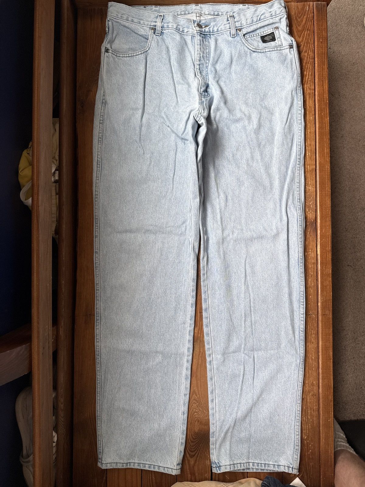 Harley Davidson Vintage 90s Harley Davidson Blue Denim Jeans Size US 38 / EU 54 - 2 Thumbnail