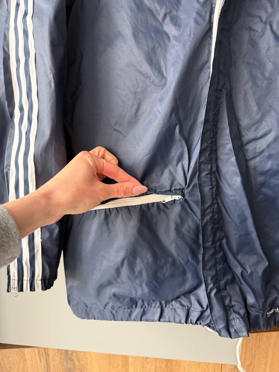 Adidas Rare Vintage 80’s Adidas Ventex Blue Raincoat Fullzip Jacket Size US L / EU 52-54 / 3 - 7 Thumbnail