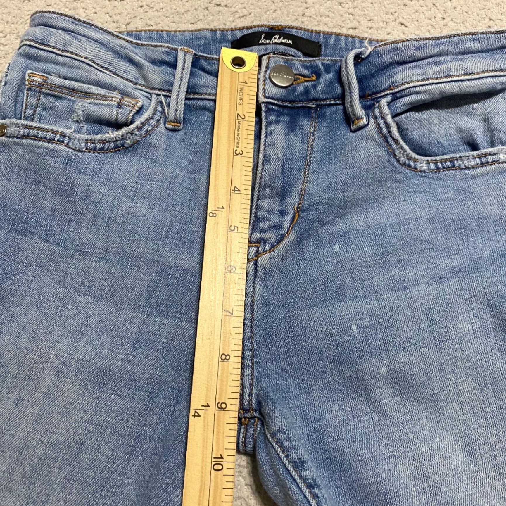 Sam Edelman Sam Edelman Jeans 27 Blue Denim Medium Wash Kitten Mid Rise Skinny Ankle Womens Slim 5-Pocket Design Clothing Accessories Vintage? No Size 27" / US 4 / IT 40 - 7 Thumbnail