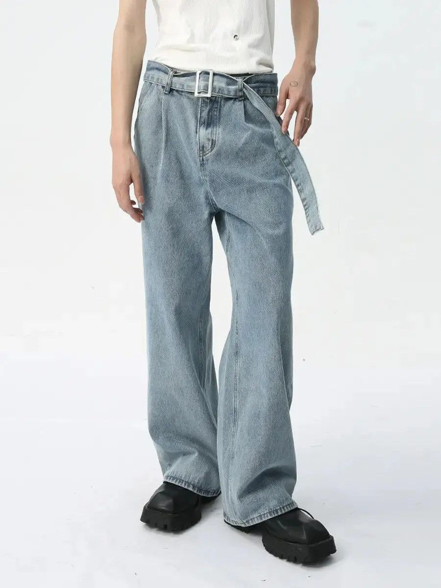 Japanese Brand Retro loose straight leg high street jeans Size US 32 / EU 48 - 5 Thumbnail