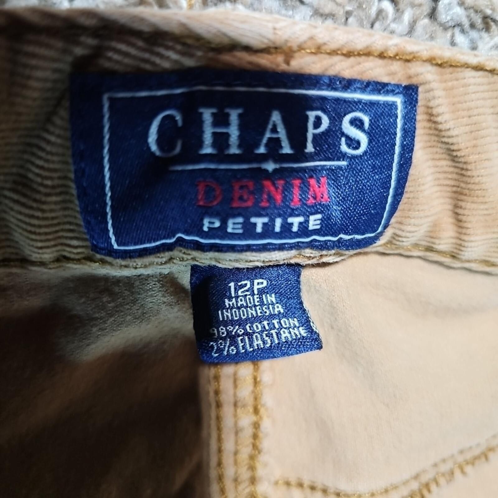 Chaps Chaps Denim Petite Corduroy Brown Pants 12P Size 34" / US 12 / IT 48 - 3 Thumbnail