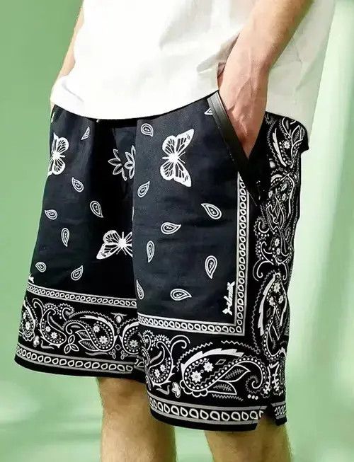 Japanese Brand 20SS Indigo Union Japan Navy Bandana Butterfly Shorts Size US 33 - 3 Thumbnail