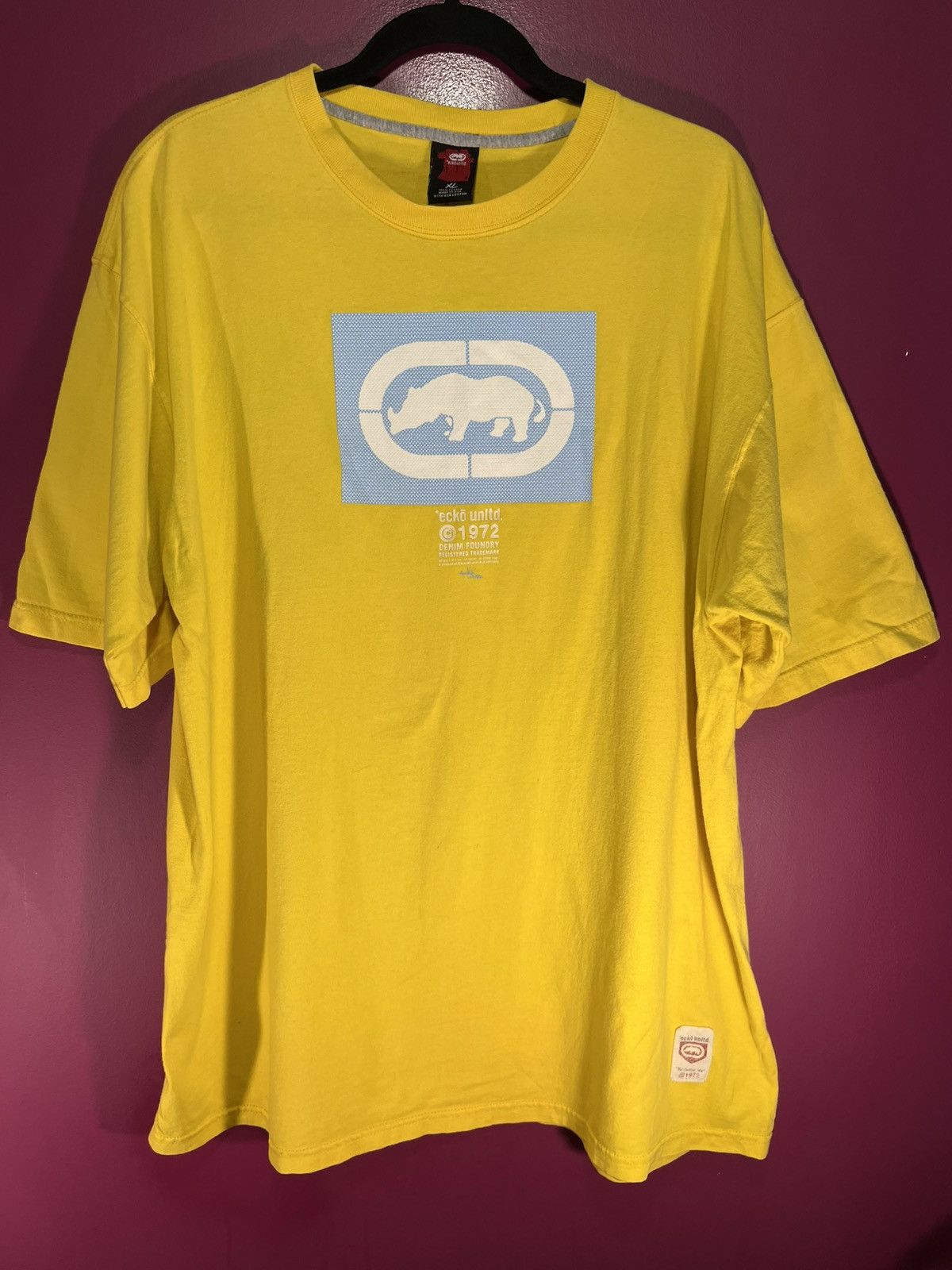 Ecko Unltd. Ecko yellow textured graphic tee Size US XL / EU 56 / 4 - 1 Thumbnail