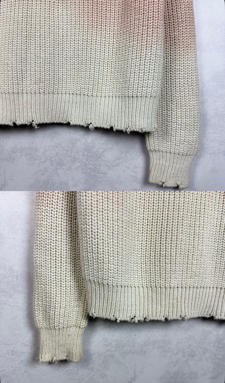 Zadig & Voltaire Zadig&Voltaire Kary Cow Distress Cotton Wool Knit Sweater Size XS / US 0-2 / IT 36-38 - 12 Thumbnail