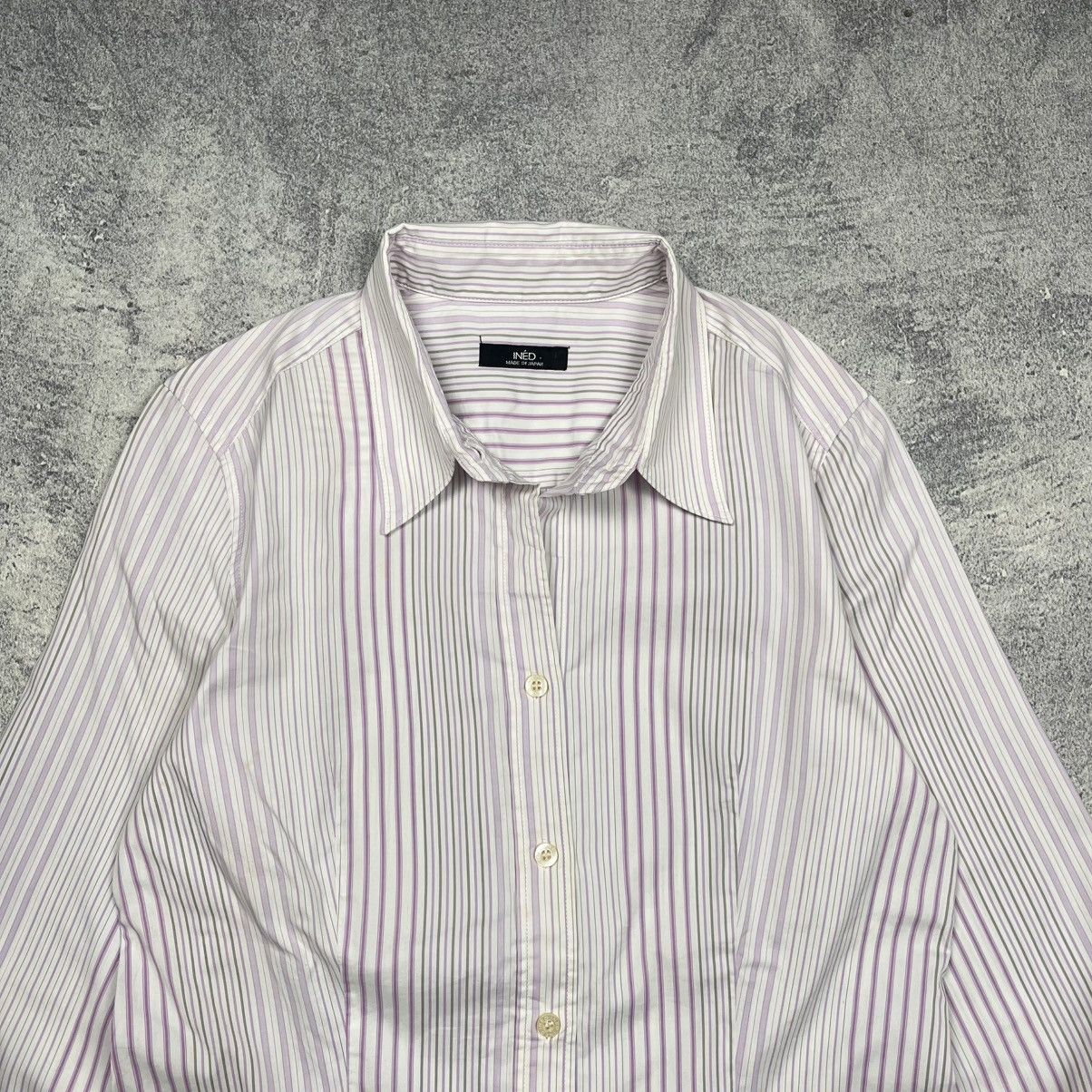 Yohji Yamamoto Ined By Yohji Yamamoto Striped Button Up Shirt Size US S / EU 44-46 / 1 - 2 Thumbnail