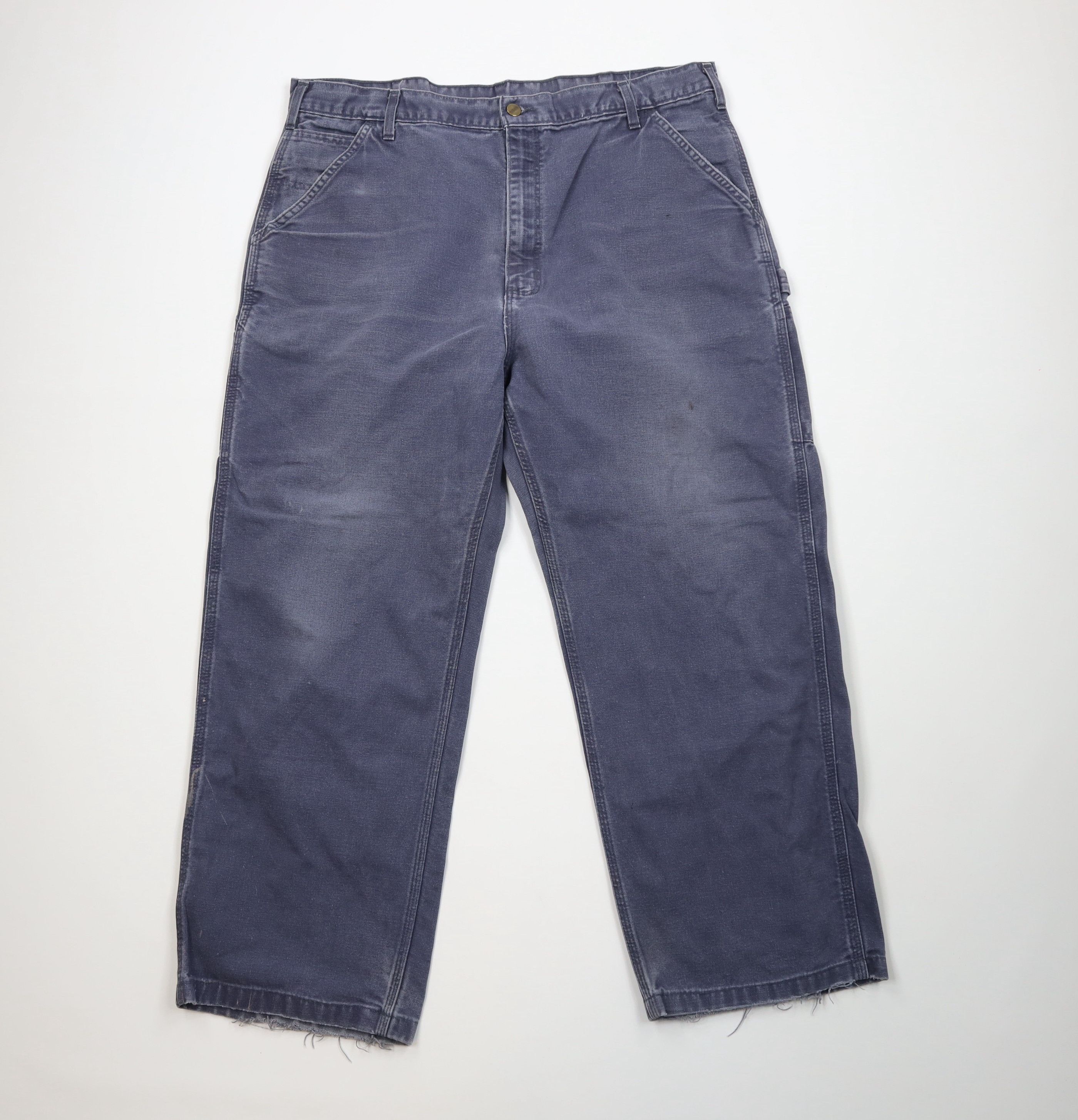 Carhartt Vintage Carhartt Wide Leg Dungaree Pants Petrol Blue USA Size US 40 / EU 56 - 1 Thumbnail
