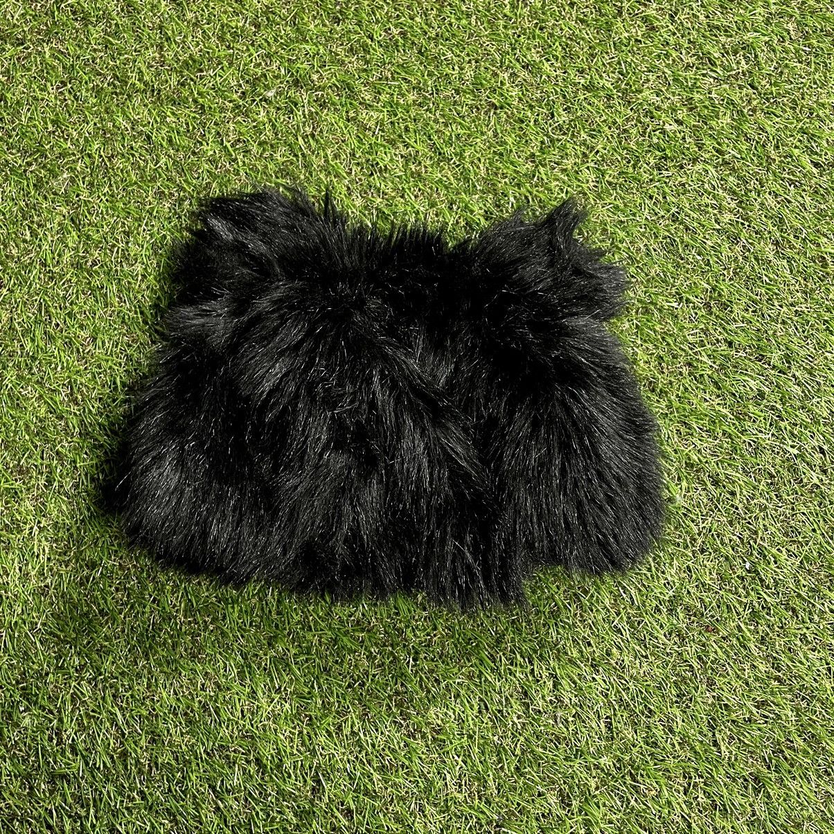 Vintage Vintage Y2K Black Fuzzy Beanie Alt Grunge Ushanka Graphic OS Size ONE SIZE - 1 Thumbnail