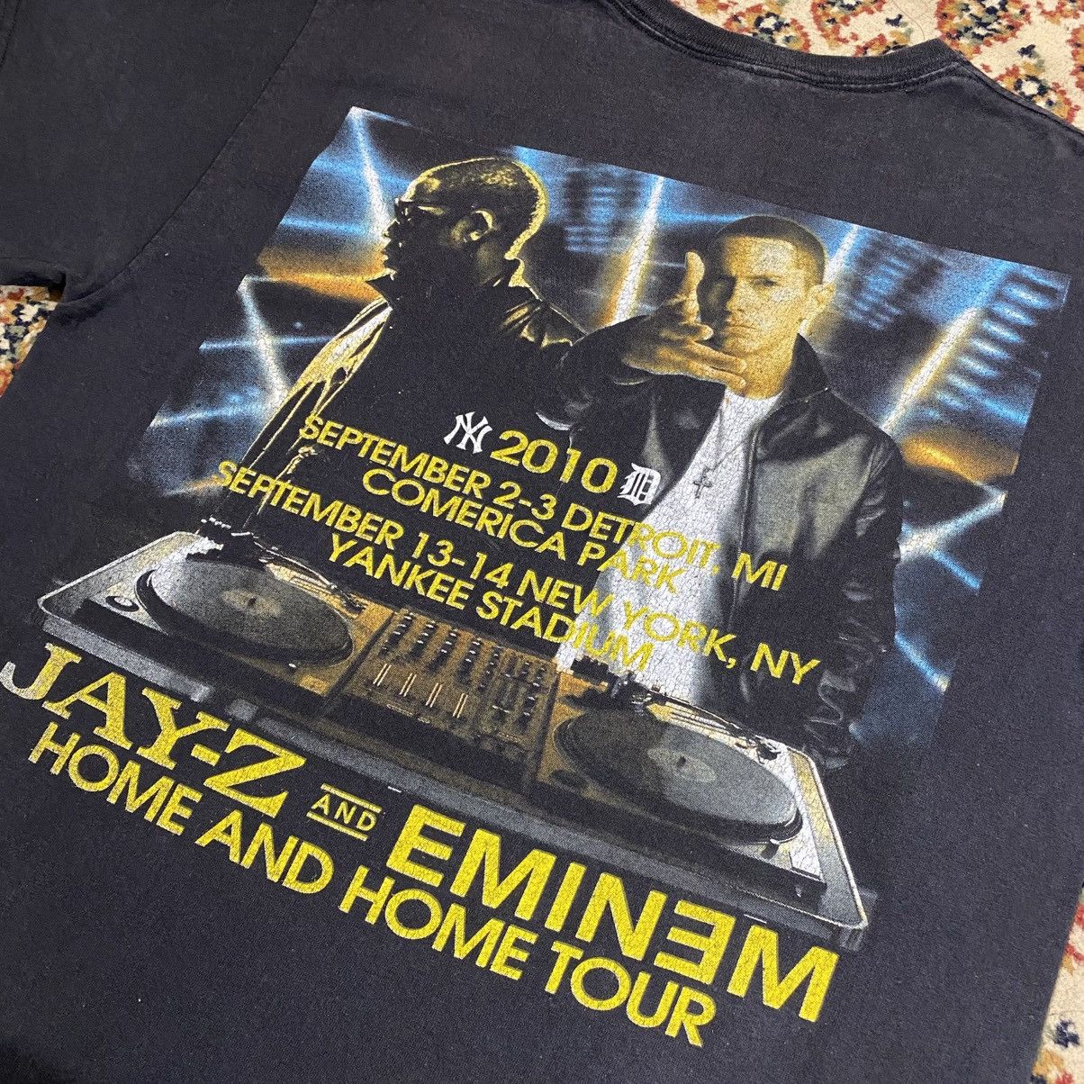 Eminem × Jay-Z × Vintage Vintage 2010 Eminem x Jayz Home And Home Tour Rap Tee Size US S / EU 44-46 / 1 - 5 Thumbnail