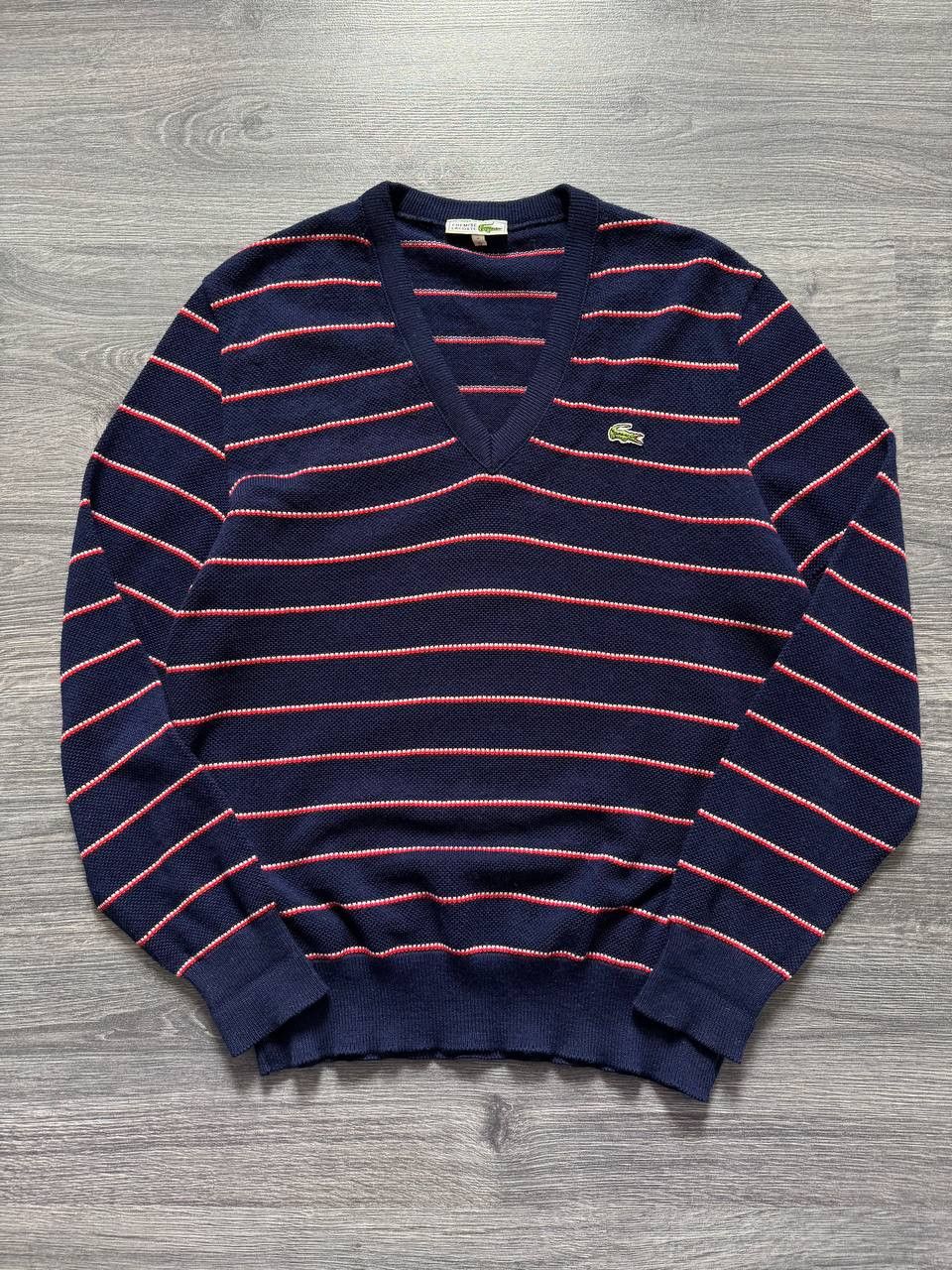 Lacoste Vintage Chemise Lacoste Made in France Striped Knit Sweater Size US L / EU 52-54 / 3 - 7 Thumbnail