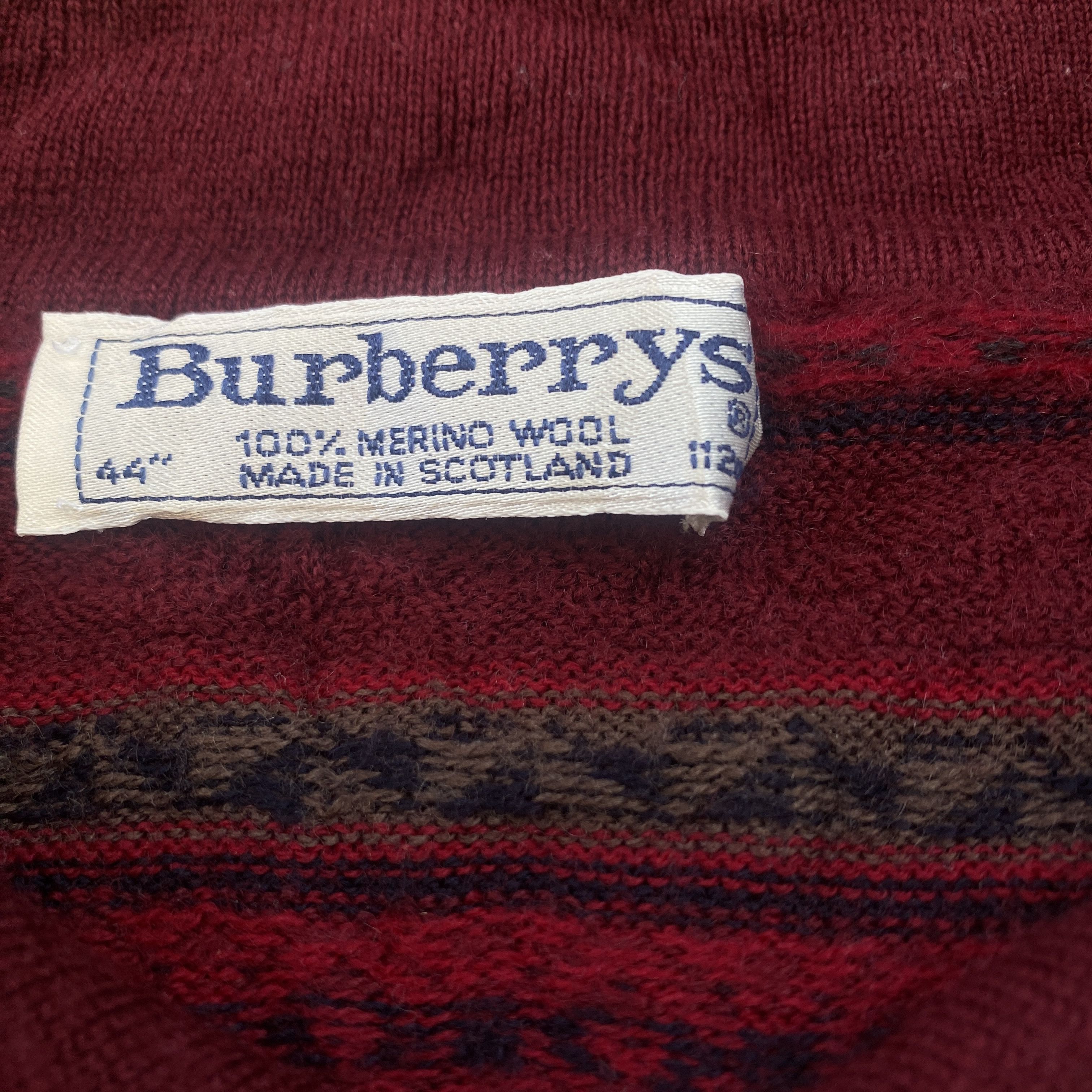 Burberry × Vintage Vintage Burberrys Knit Wool Sweaters Size US L / EU 52-54 / 3 - 4 Thumbnail