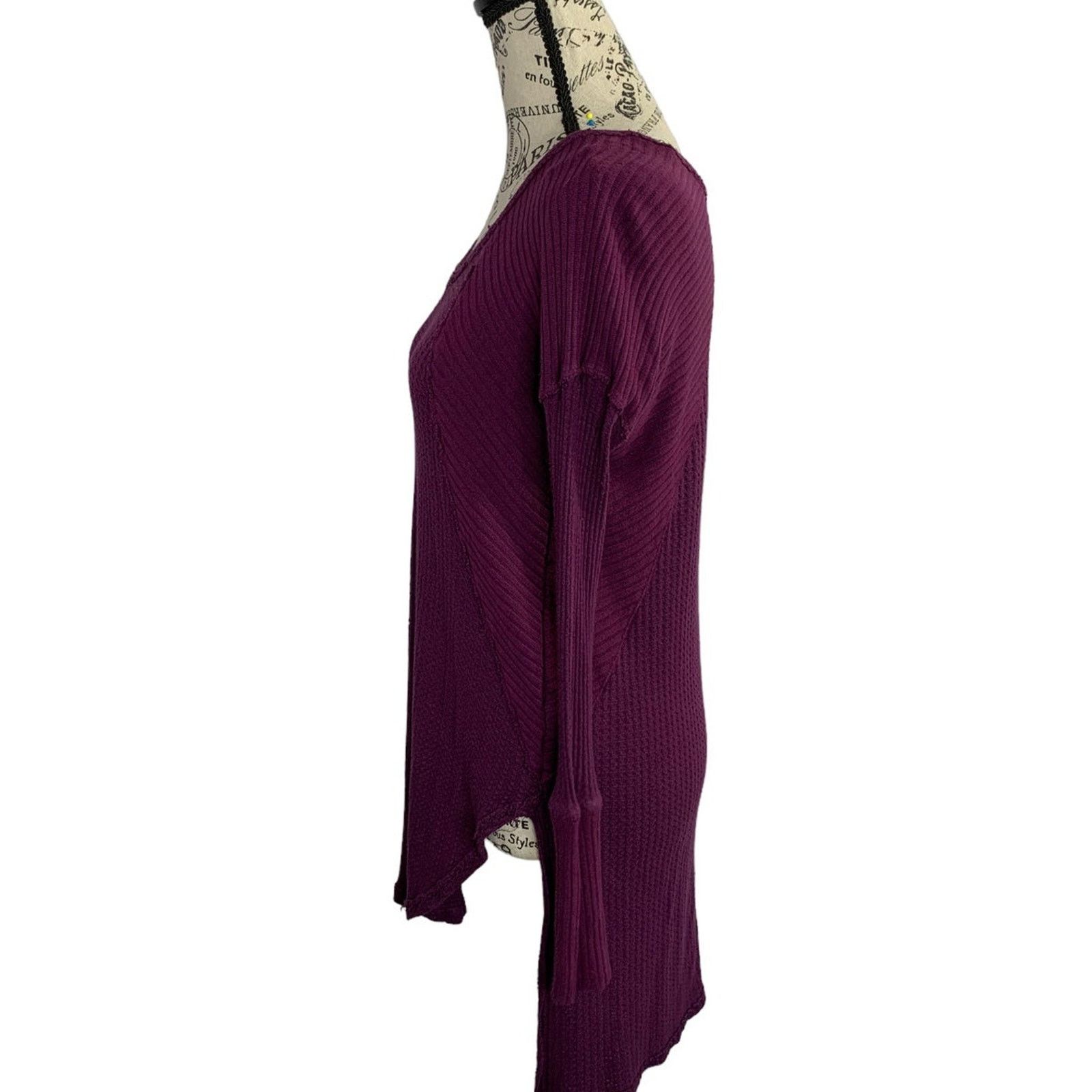 Free People Free People Women’s Small Top Thermal Purple Long Sleeves Size S / US 4 / IT 40 - 9 Thumbnail