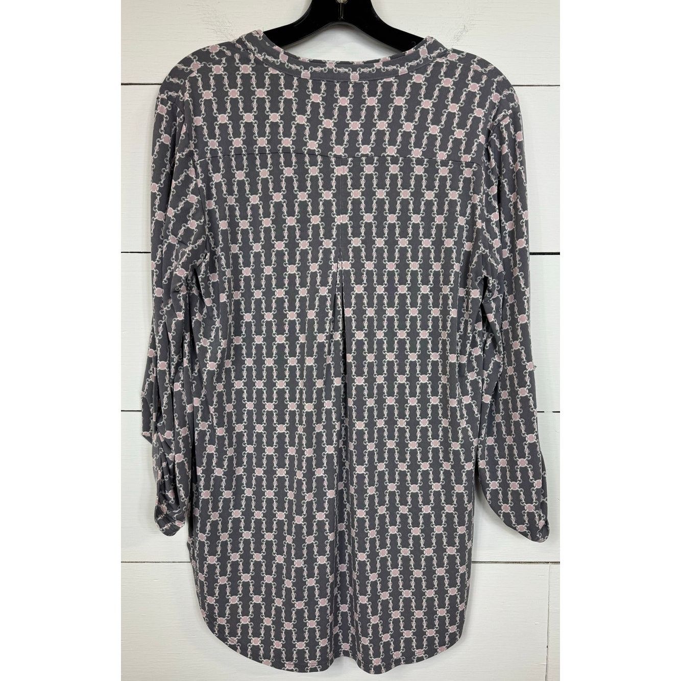 Other Cato Gray 3/4 Sleeve Blouse Women's Size Medium Size M / US 6-8 / IT 42-44 - 2 Thumbnail