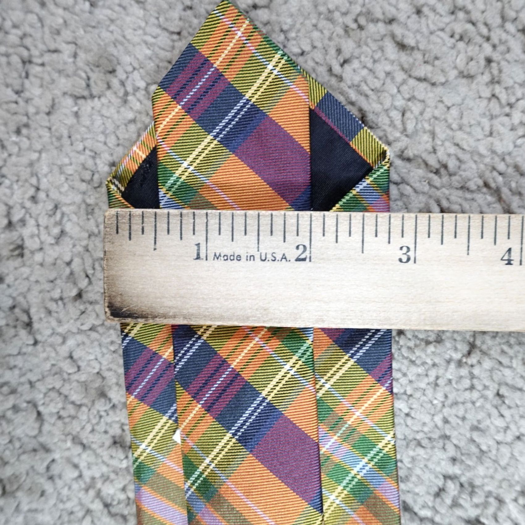 Brooks Brothers Brooks Brothers Tie Silk Tartan Plaid Yellow & Blue Check Makers & Merchants Men Medium? Size ONE SIZE - 4 Thumbnail
