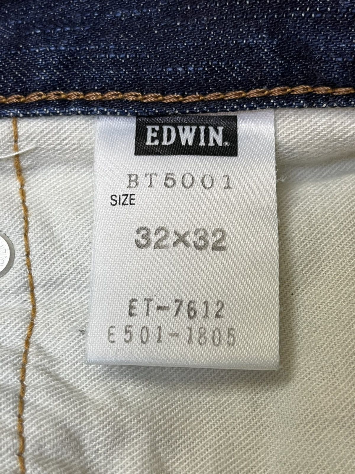 Edwin SICK🔥VINTAGE EDWIN 503 FLARED BLUE TRIP DISTRESSED JEANS Size US 35 - 19 Thumbnail