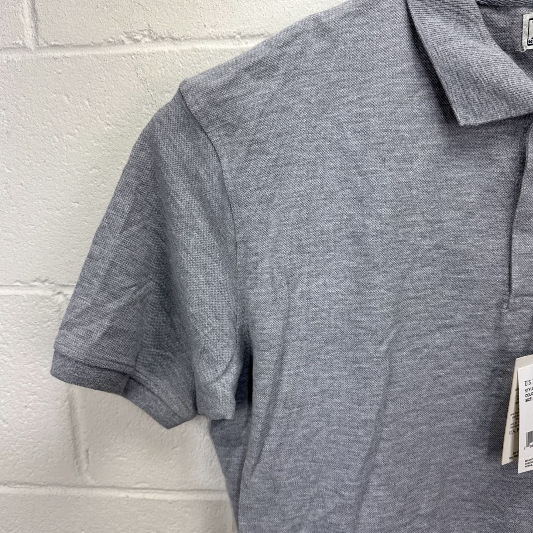 Vintage US Polo Assn. Men’s Short Sleeve Polo Shirt Heather Gray Size XL New Size US XL / EU 56 / 4 - 4 Thumbnail