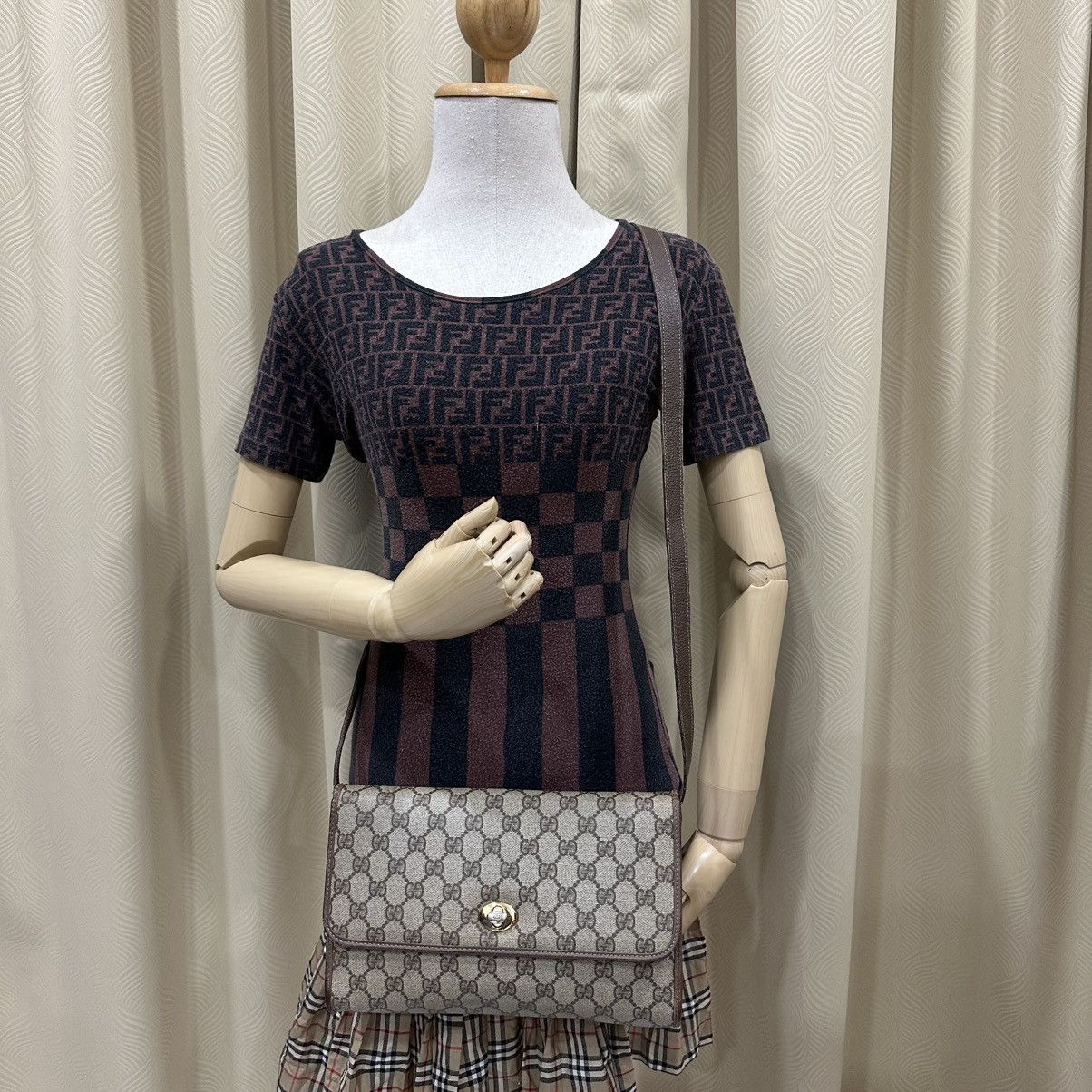 Gucci GUCCI GG MONOGRAM FLAP CLUTCH CROSSBODY SHOULDER BAG 11 Size ONE SIZE - 22 Thumbnail