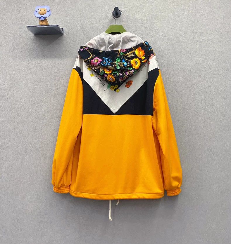 Gucci Gucci Floral geometric white stripe yellow coat 2502-Nextar Size US S / EU 44-46 / 1 - 2 Thumbnail