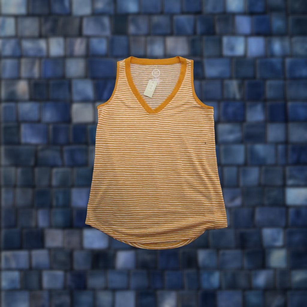 Vintage Maurices Women's Tank Striped Lightweight Sleeveless V-Neck S NEW Size S / US 4 / IT 40 - 1 Thumbnail