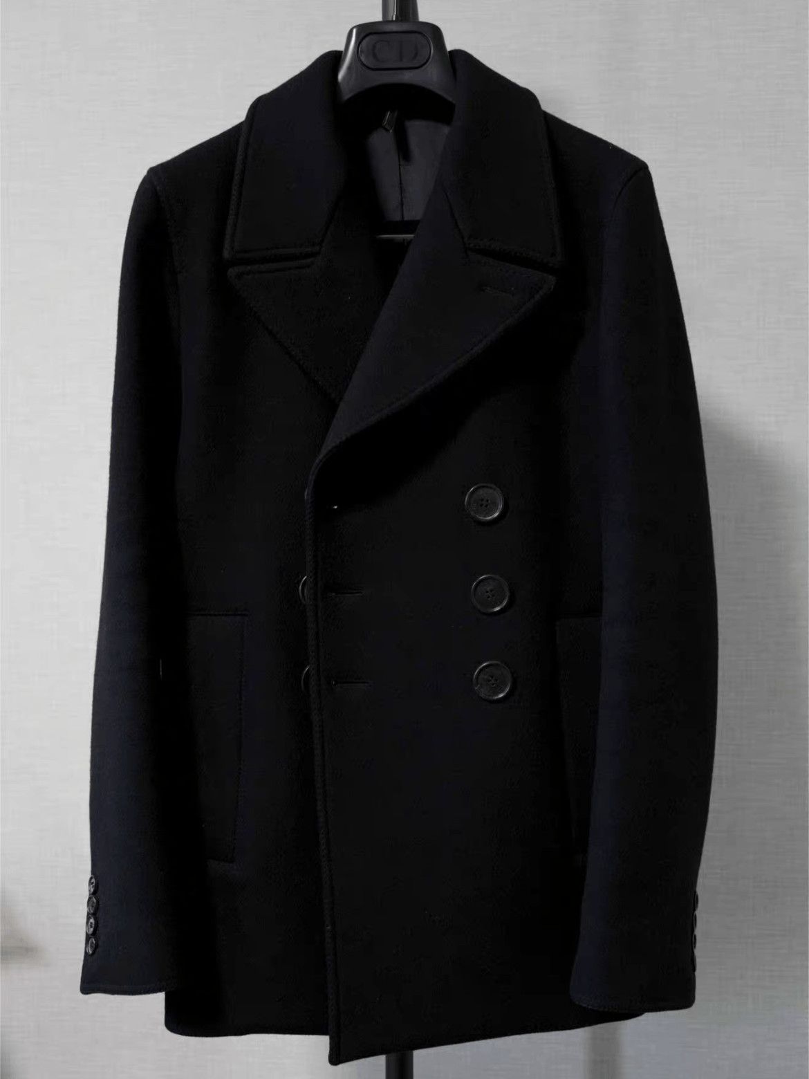 Dior × Hedi Slimane 2006AW Dior Homme Cashmere Wool Pea Coat | Grailed