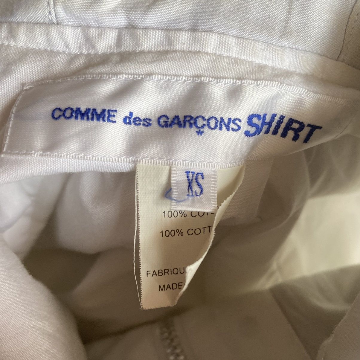 Comme des Garcons SHIRT Camo Zip Up White Hoodie Shirt Size US XS / EU 42 / 0 - 4 Thumbnail