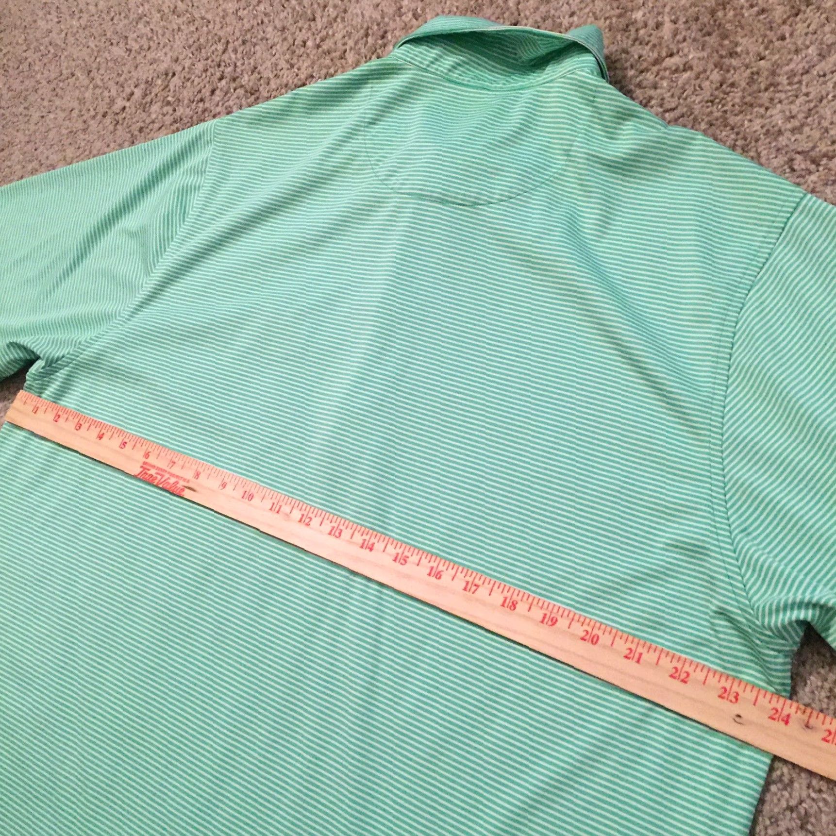 Vintage Donald Ross Polo Shirt Mens Large Green Striped Short Sleeve Size US L / EU 52-54 / 3 - 6 Thumbnail