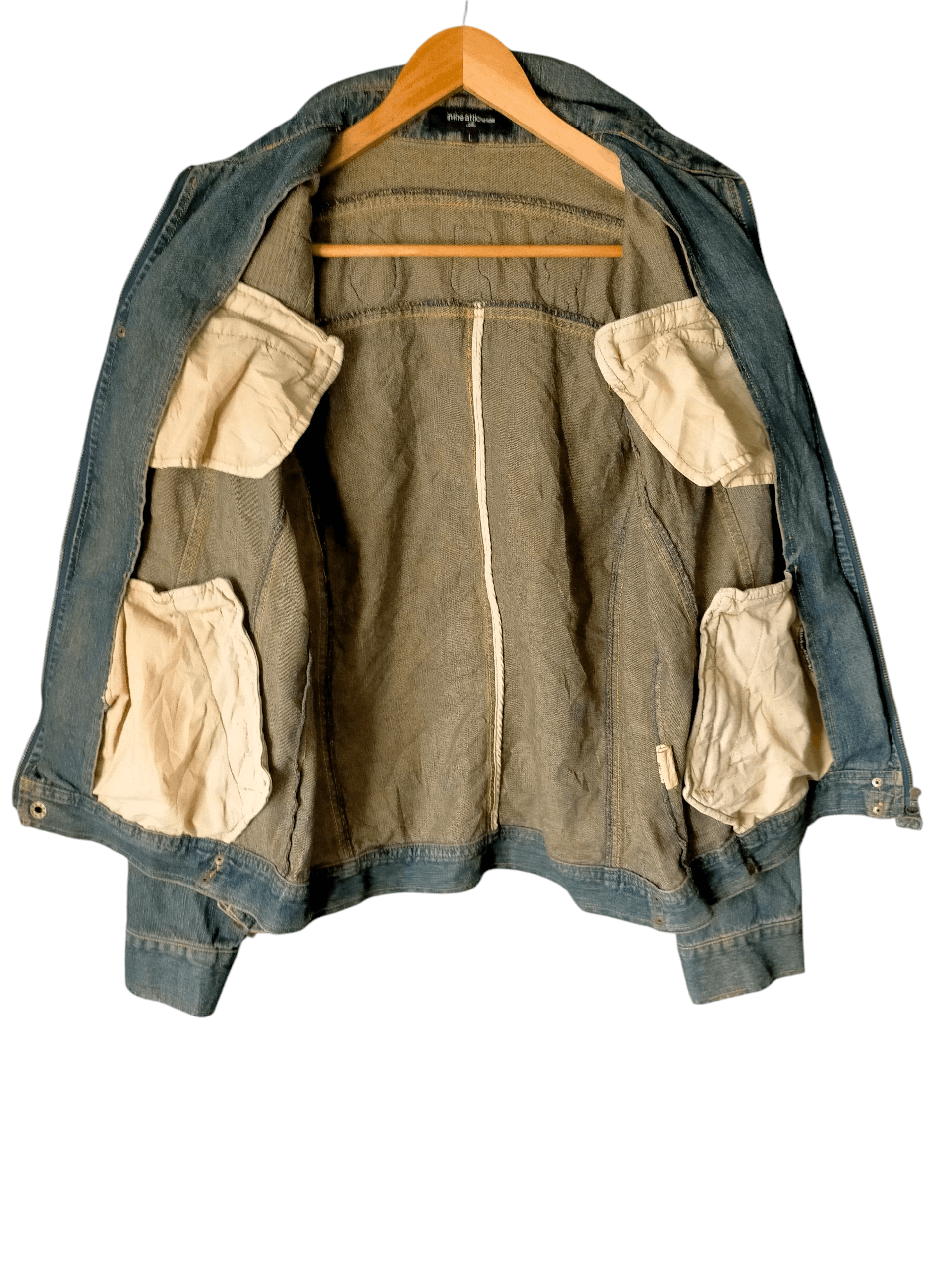 In The Attic In the Attic Denim Jacket Zipped Punk Style Size US L / EU 52-54 / 3 - 15 Thumbnail
