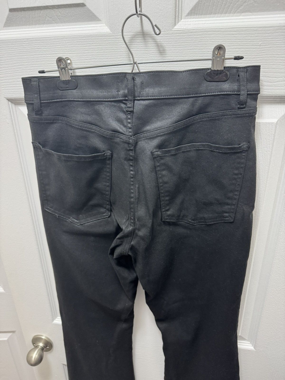 Express Express Black Wax Waxed Denim Jeans Pants Avant Garde Goth Size US 32 / EU 48 - 7 Thumbnail